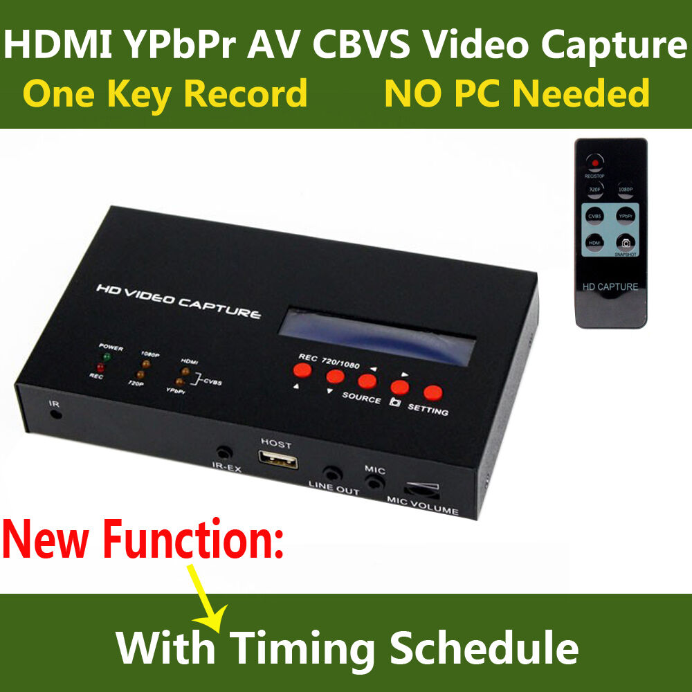 Ypbpr AV HDMI Game Capture Card Video Recorder to USB Flash Disk,Time schedule