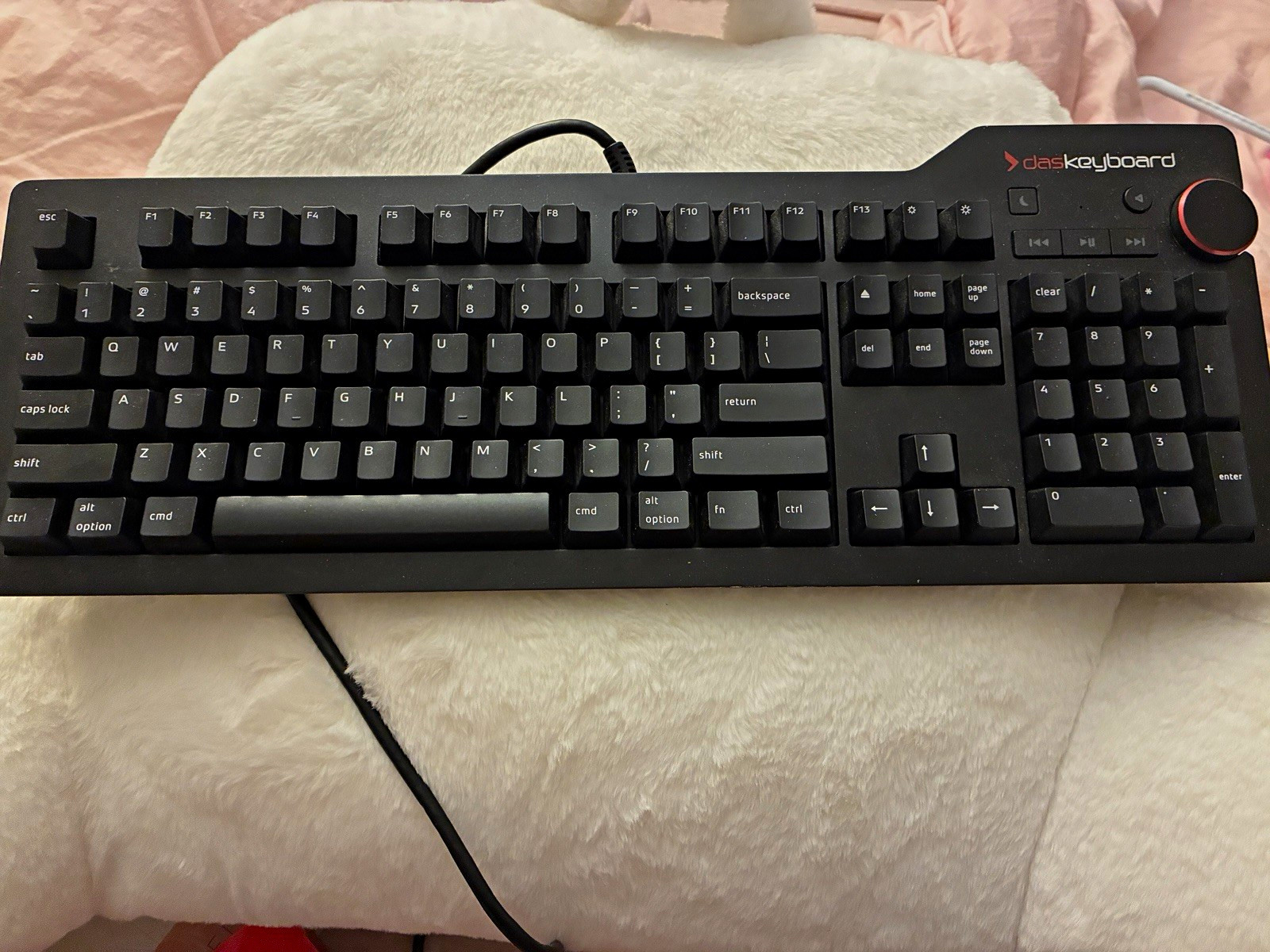 Das Keyboard 4Q Wired Mechanical Keyboard Black Media Dial QWERTY English