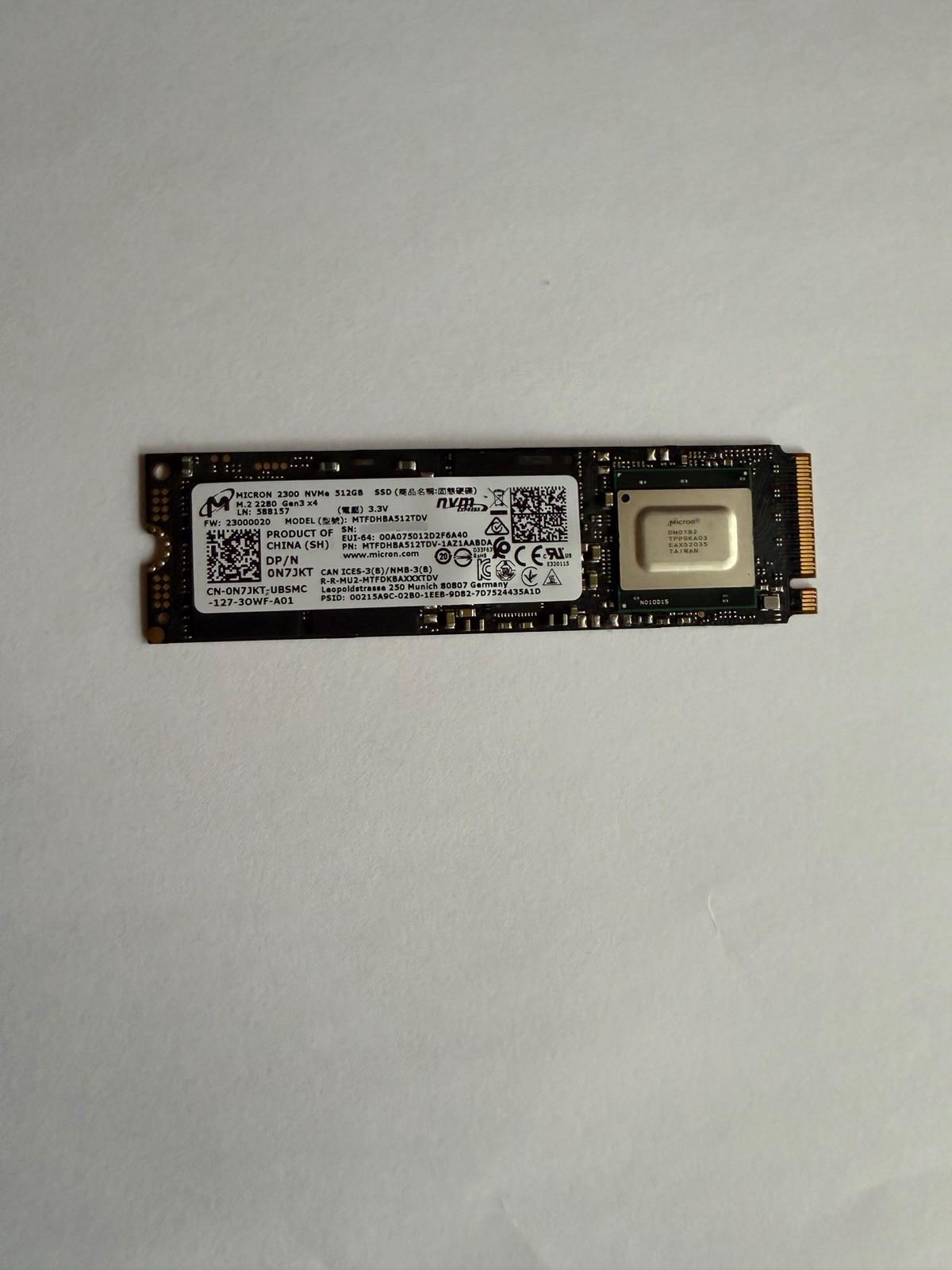Micron 3400 512GB M.2 2280 NVMe PCIe 4.0 SSD MTFDKBA512TFH Tested