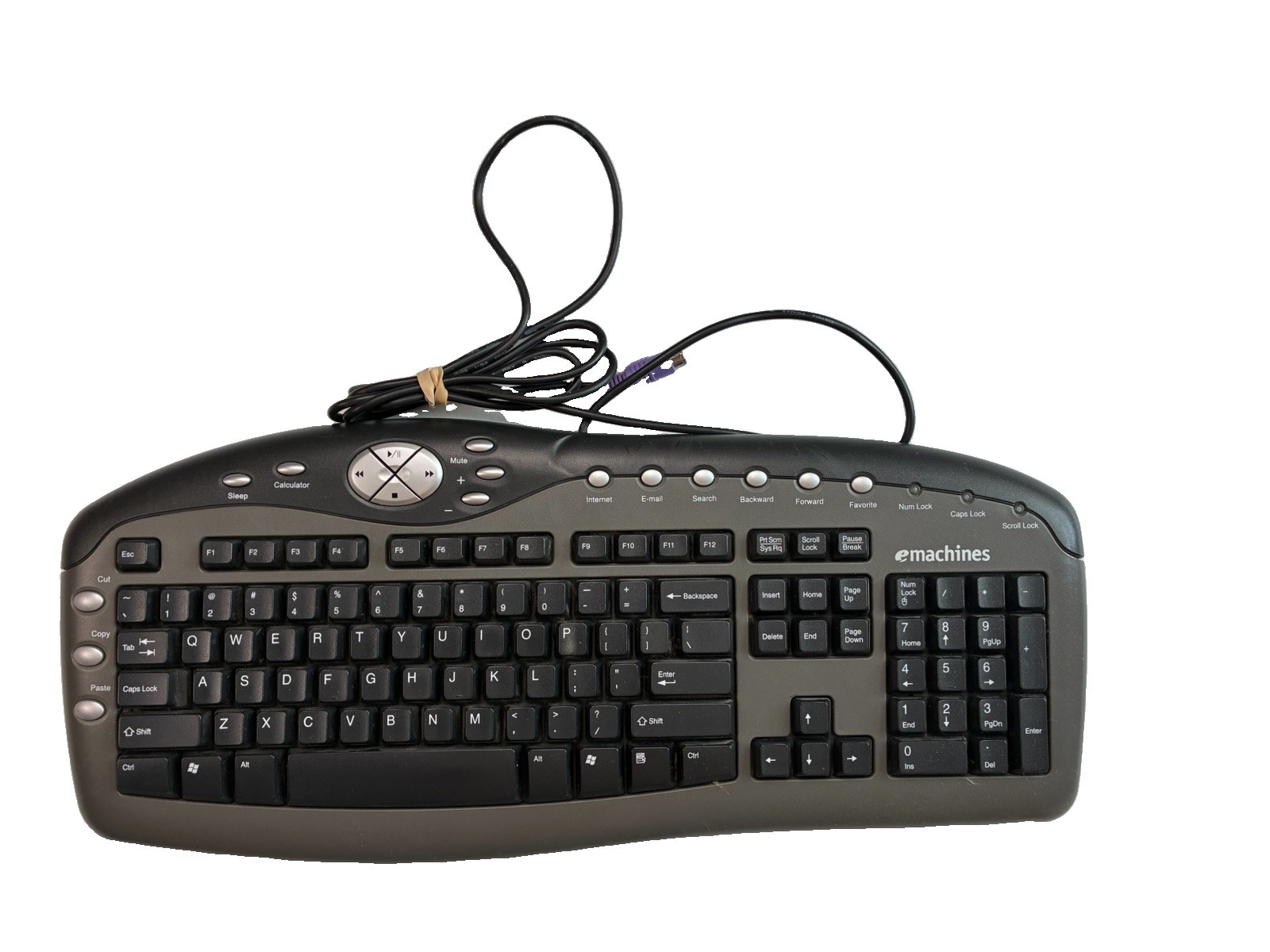 Vintage eMachines KB-0108 PS/2 Multimedia Keyboard Untested OEM Retro Windows PC
