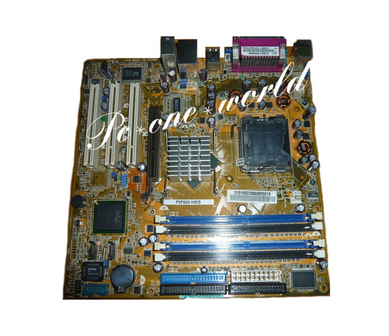 ASUS P5P800-VM/S Motherboard LGA 775 865G SATA M-ATX Support dual core