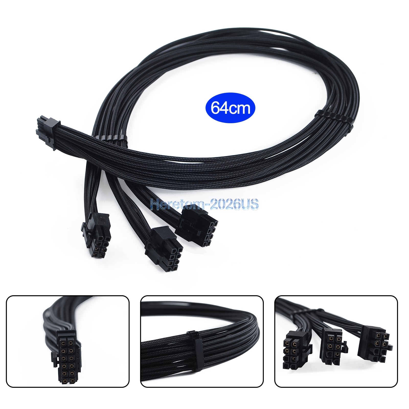 Mini 16-Pin to 3 x 8-Pin Power Adapter Cable for Corsair PSU, RTX 4090 4080 GPU