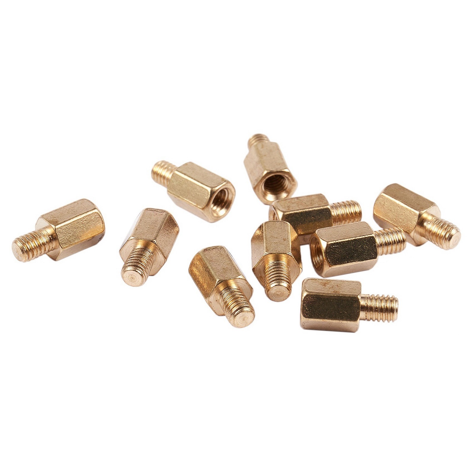 40 Pcs PC PCB Motherboard Brass Standoff Hexagonal Spacer M3 6+4mm M2S14923