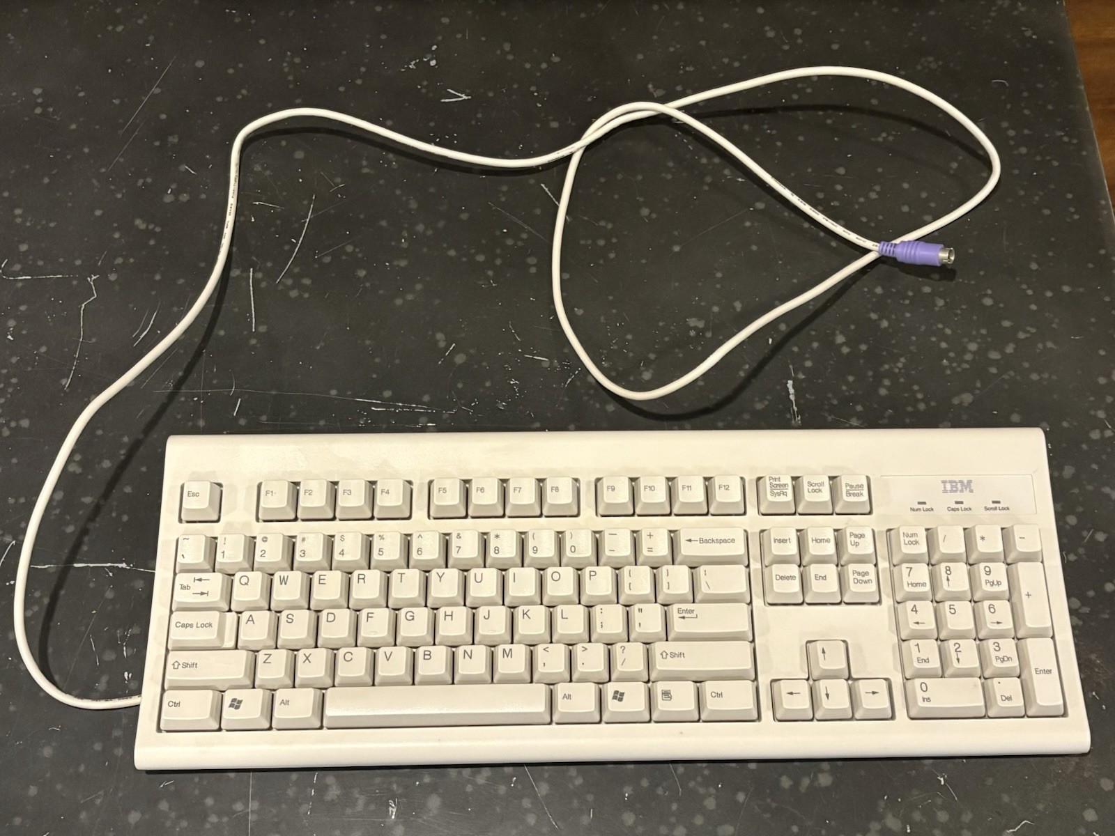 Vintage IBM KB-3923 901861-26 Wired PS/2 Keyboard Tested & Working
