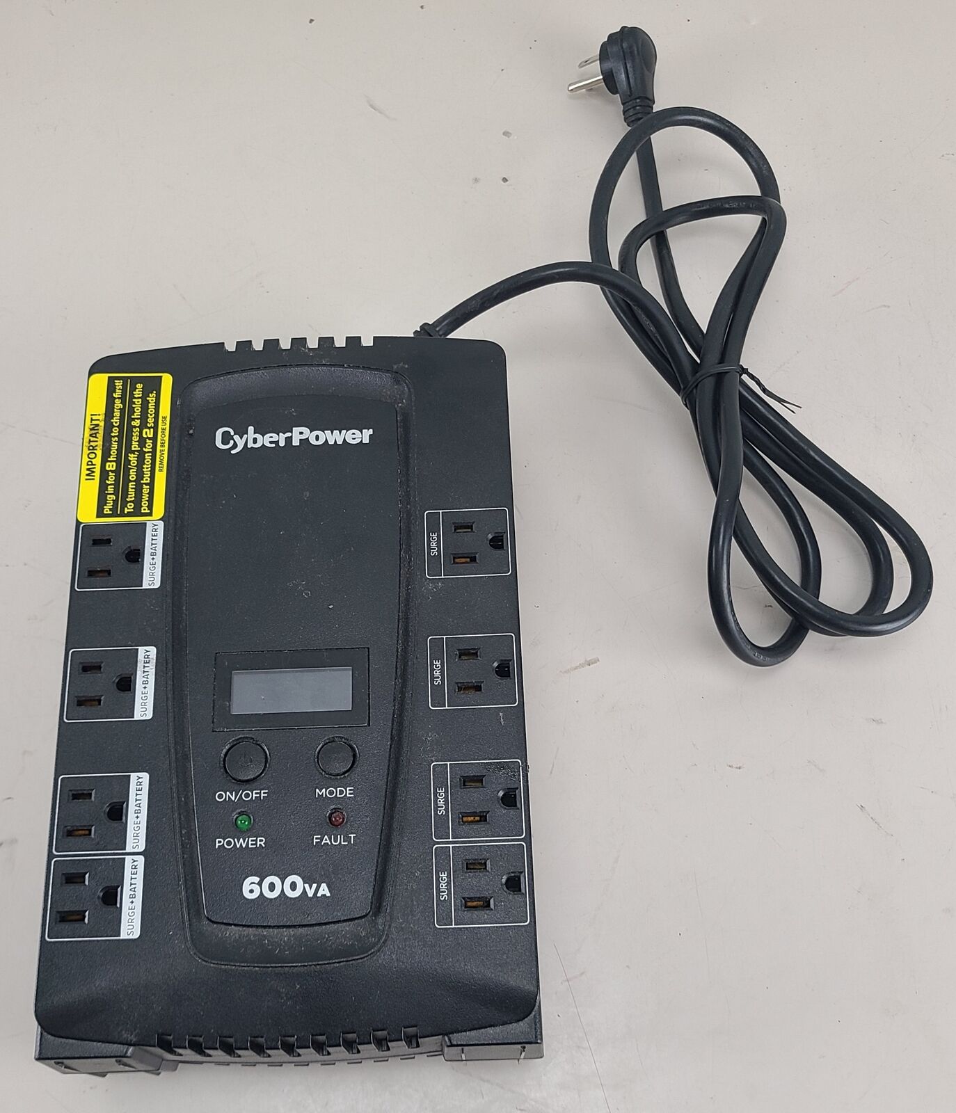 CyberPower CP600LCDa 600VA 340W Uninterruptible Power Supply NO BATTERY