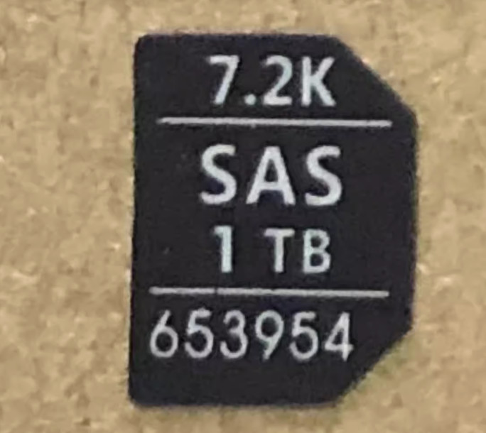 10PCS Capacity sticker  For HP 651687-001 2.5 hard disk tray/caddy