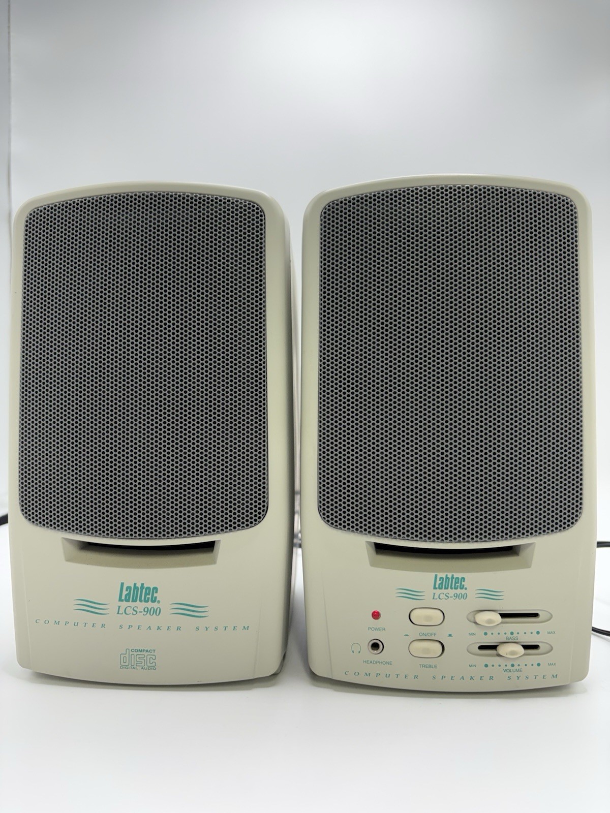 VTG Labtec LCS 900 Computer Speaker System 2 Speakers W/ Power Cord