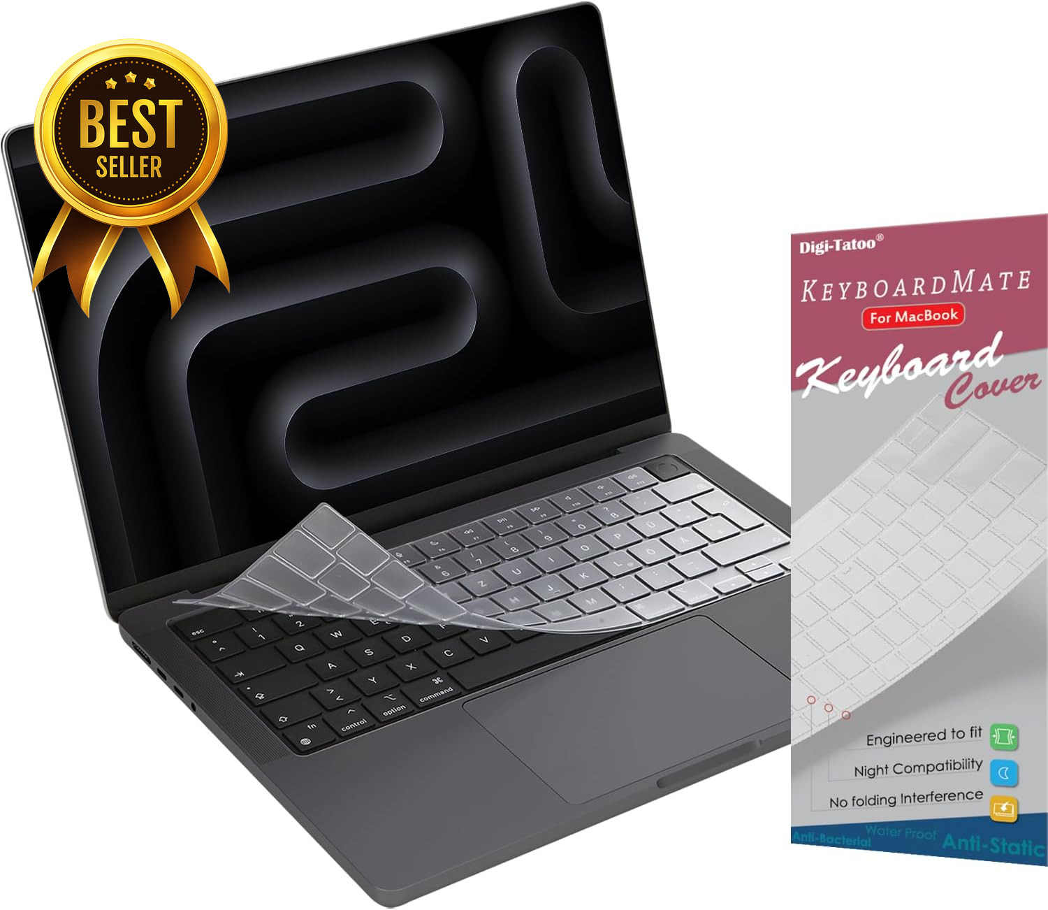 Transparent Slim Silicone ISO Keyboard Protector for MacBook Air Pro