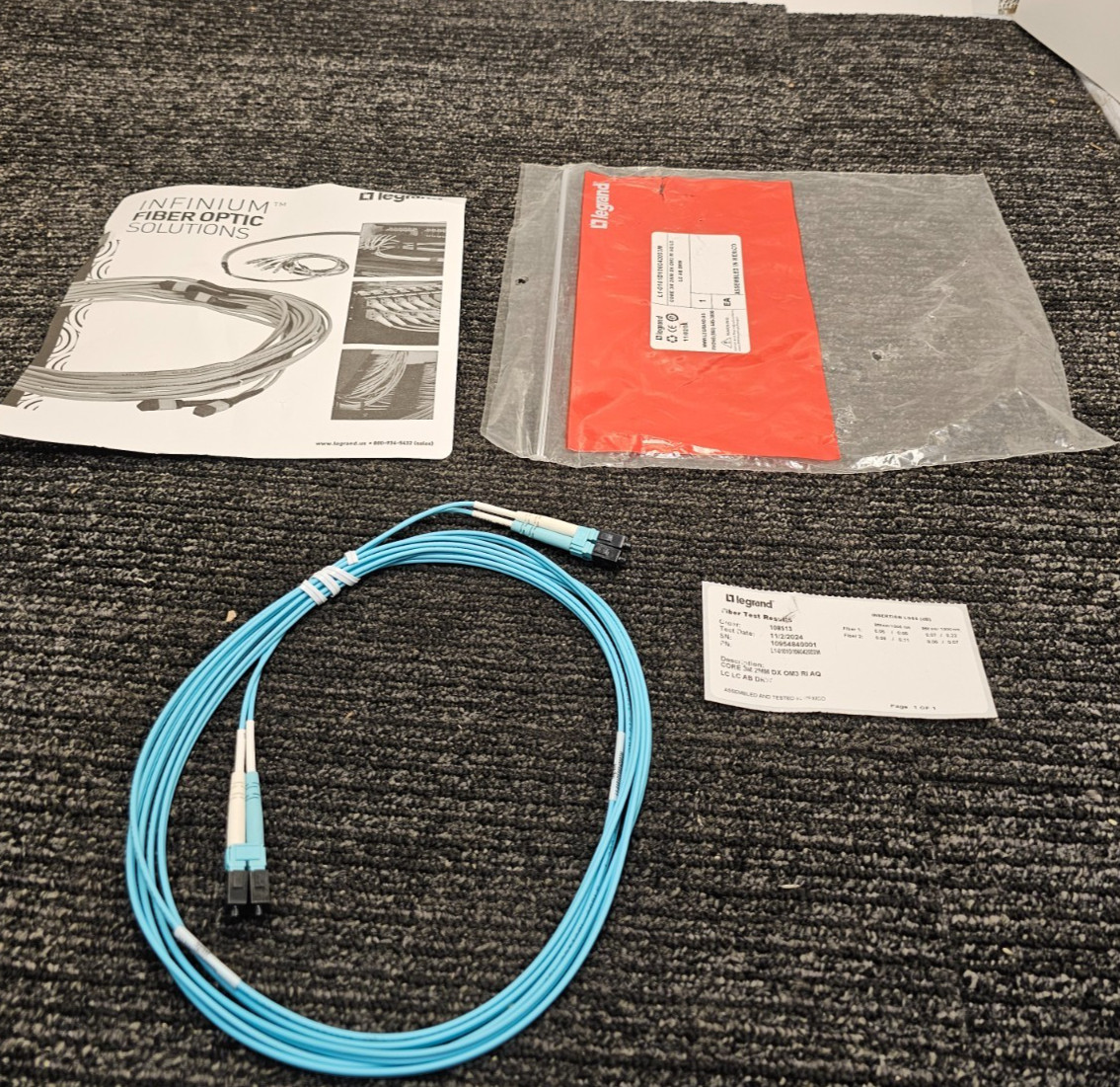 Legrand Fiber Optic L1-0101D106042003M 3M 2MM DX OM3 RI AQ LC LC AB DRW
