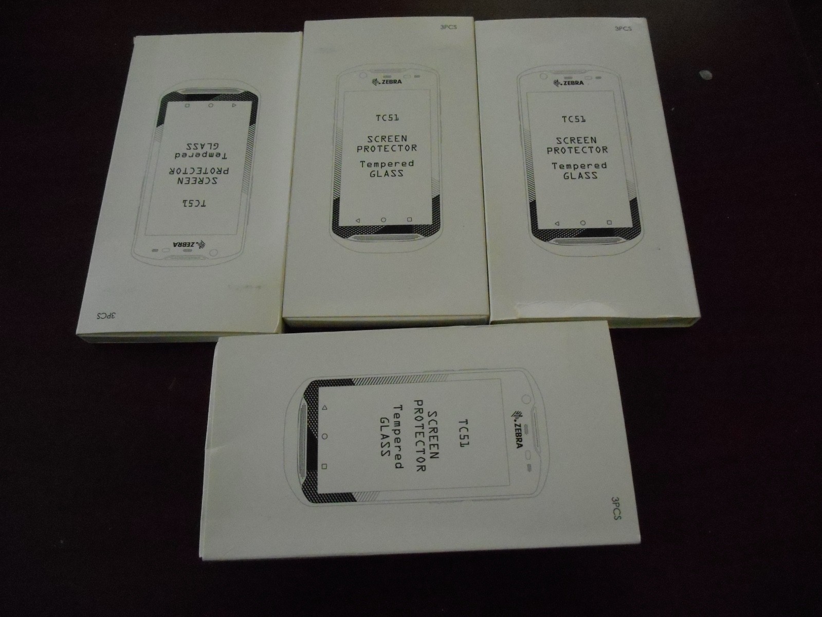 Lot of 4 Genuine Zebra TC5X Screen protector for TC51/TC52/TC56/TC57 - 3PCS each