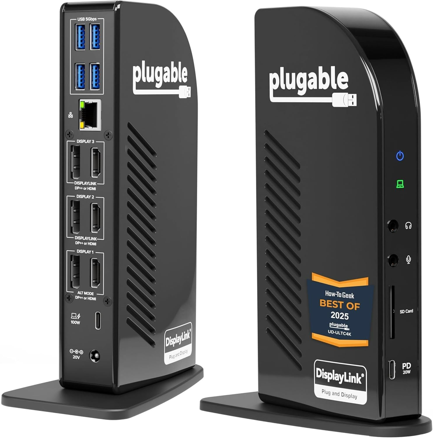 Plugable 13-in-1 USB-C Triple 4K 3x DP 3x HDMI 100W PD Charging Docking Station