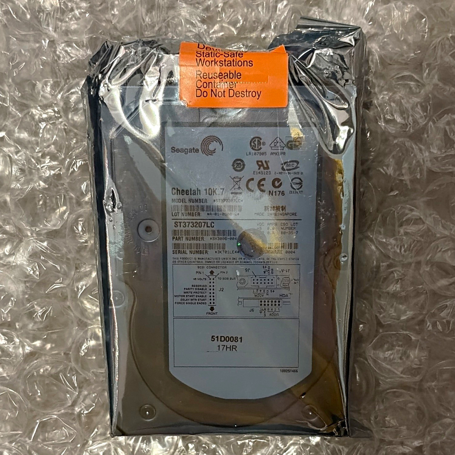 ST373207LC Seagate Cheetah 10K.7 73.4GB SCSI Hard Drive