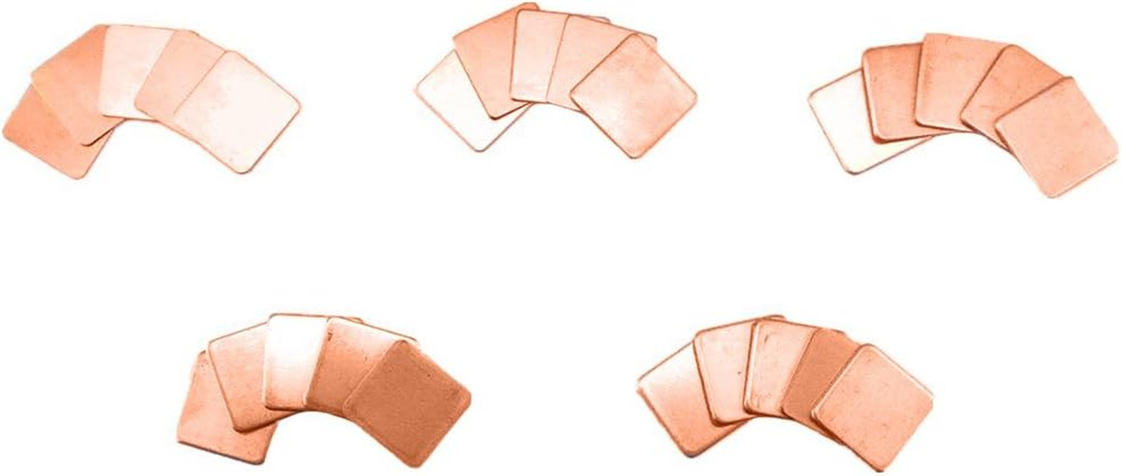 25Pcs 5 Sizes 15X15Mm IC Chipset GPU CPU Thermal Heatsink Copper Pad