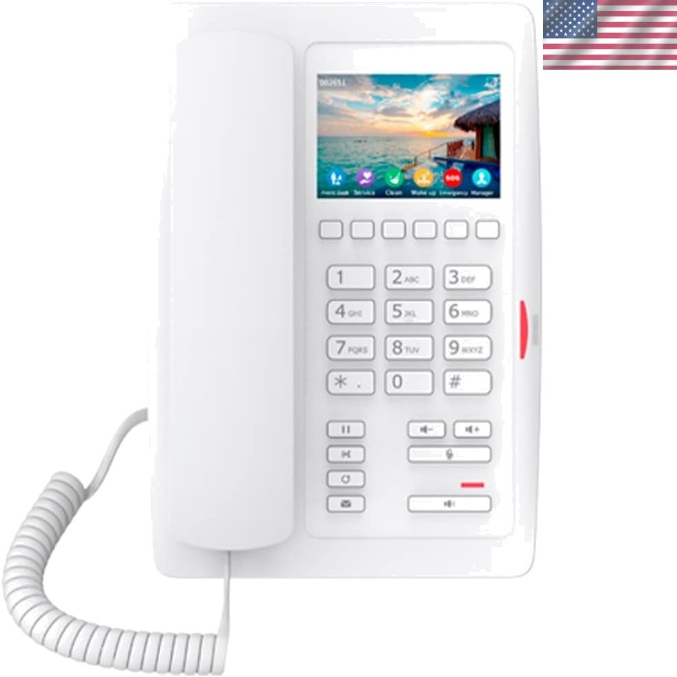 Sleek H5W White Wi-Fi  Phone - 3.5" Color Screen, Safe & Flexible Operation