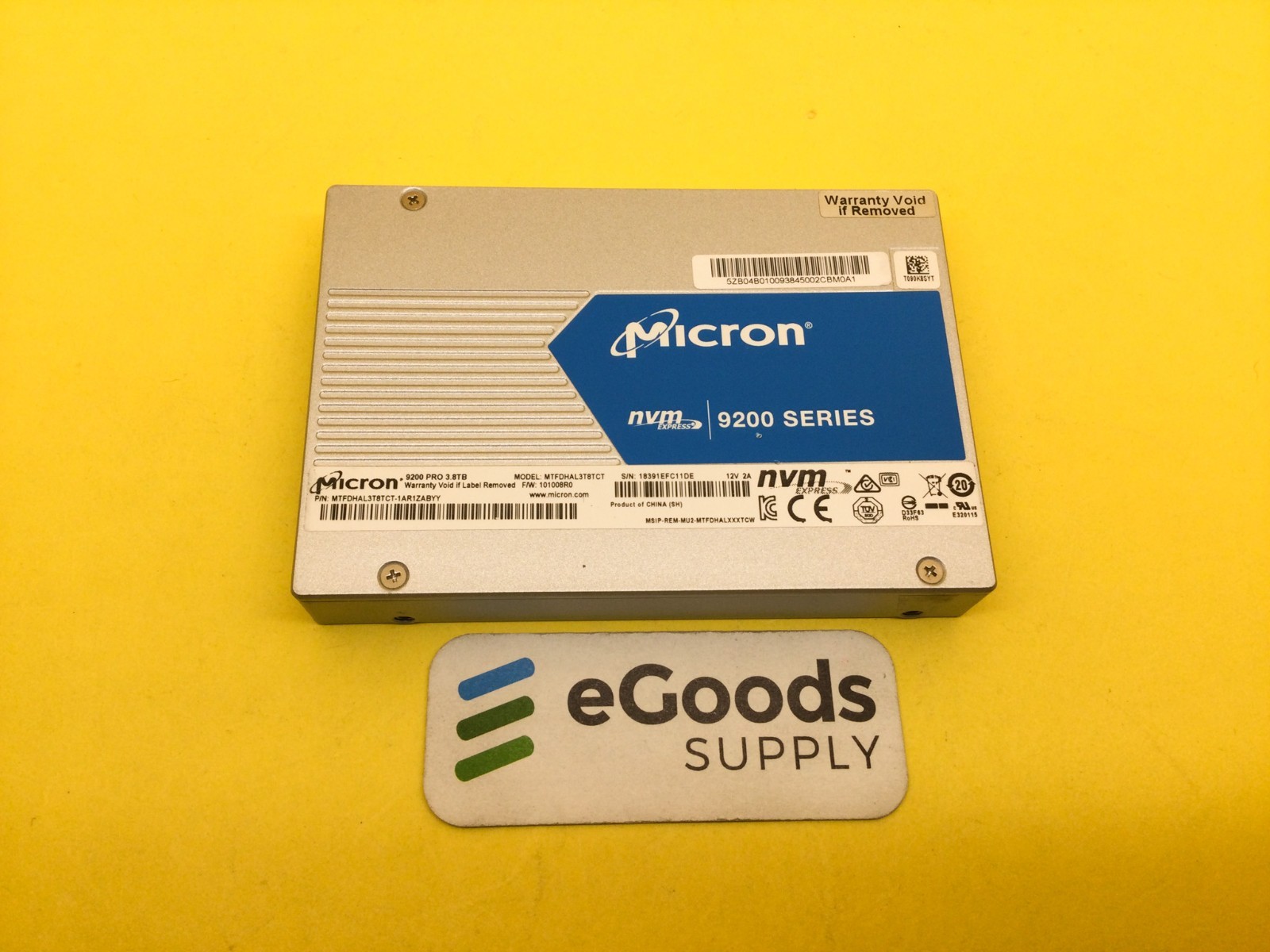 MTFDHAL3T8TCT Micron 9200 PRO 3.84TB NVME PCIE3.0 2.5in SSD