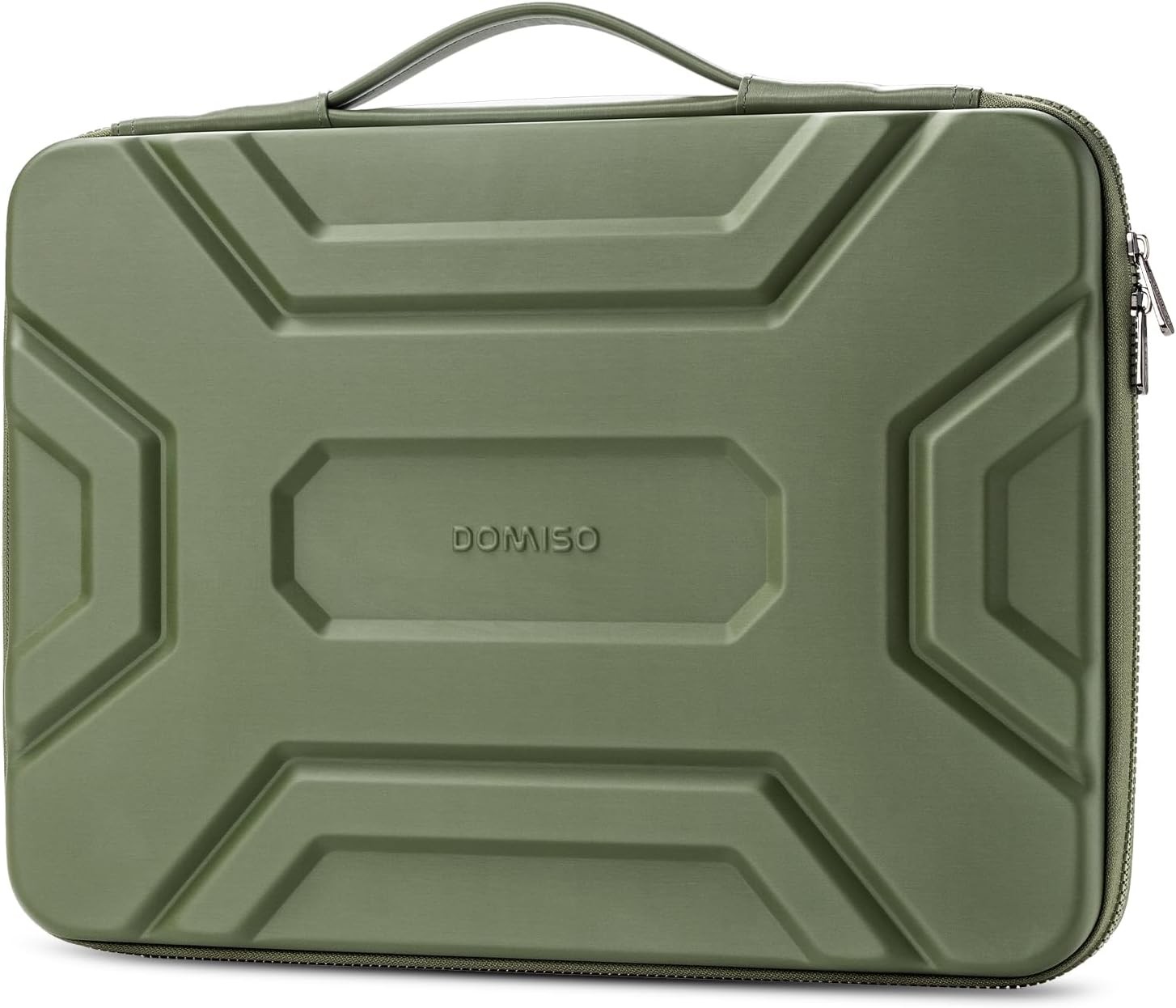 Green 17.3" Laptop Sleeve with Handle, Shockproof EVA Case for HP Dell Asus