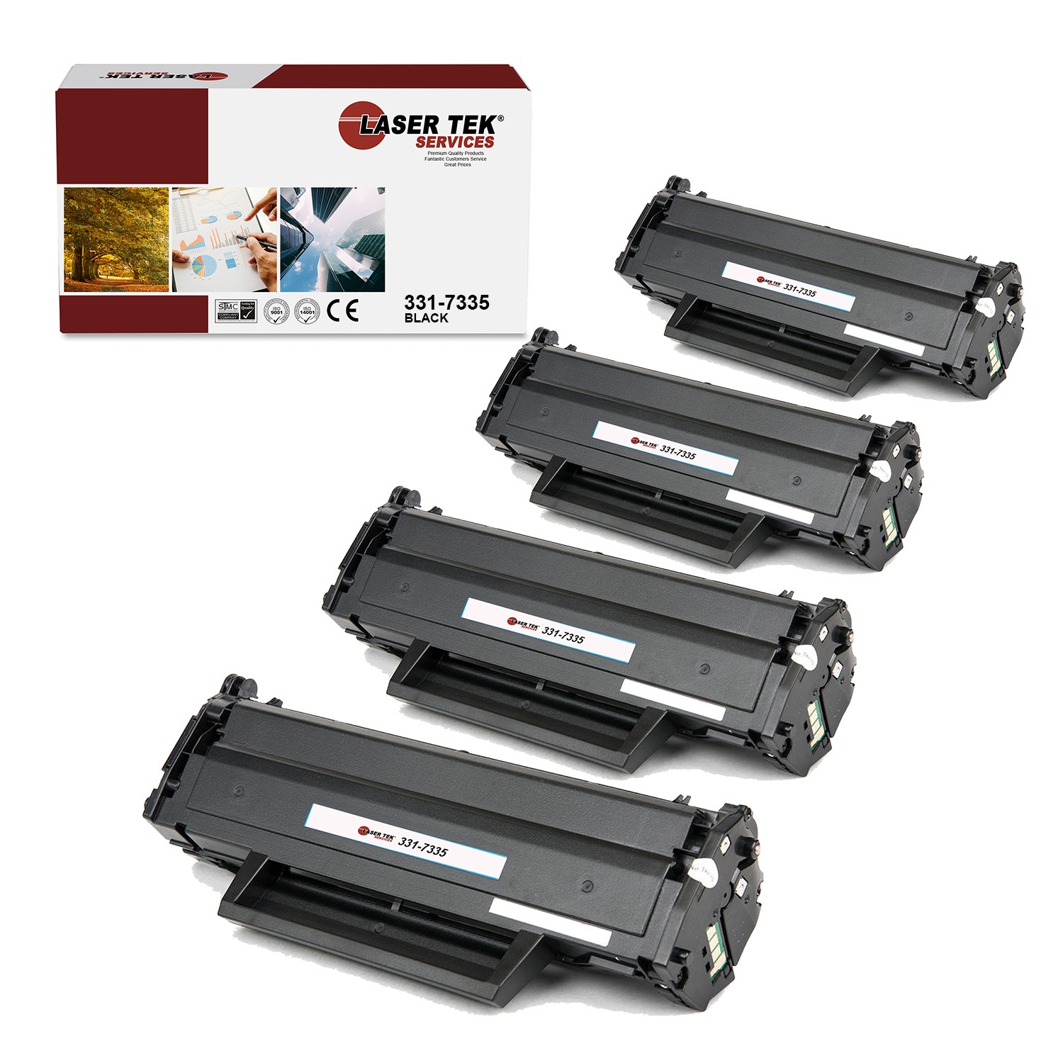 4Pk LTS B1160 331-7335 Black Compatible for Dell B1163w B1165nfw Toner Cartridge