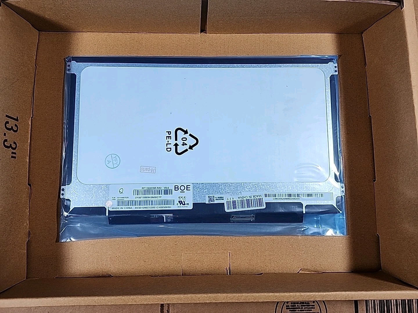 11.6" Screen Replacement BOE NT116WHM-N42  30pin HD 1366x768 LCD NEW Chromebook 