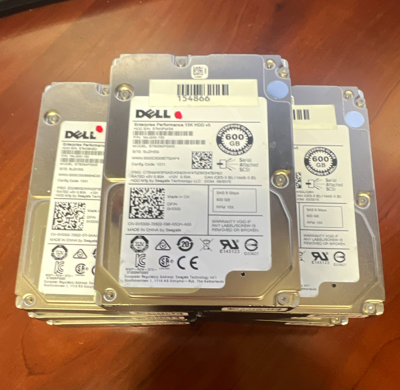 Lot of 7 Dell Enterprise Performance ST600MP0005 600GB 2.5" SAS 6Gb/s 15K HDD