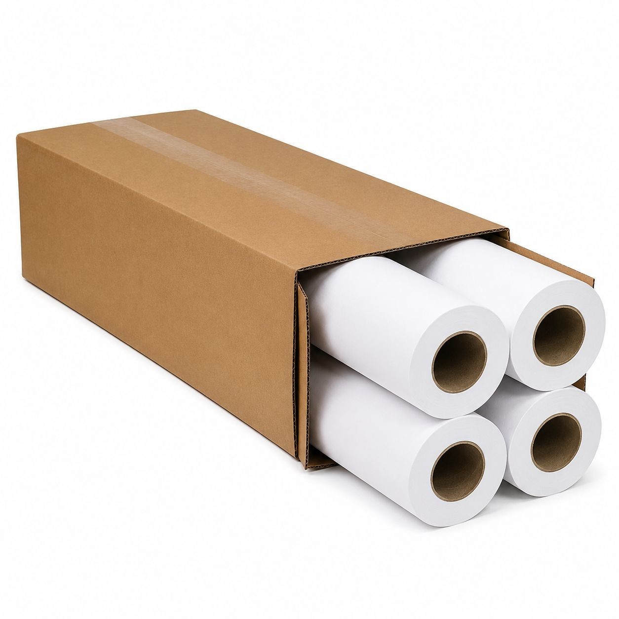 4 PK- Wide Format Ink Jet Rolls, 36” x 150' Plotter Paper 20LB 2" Core 96 Bright