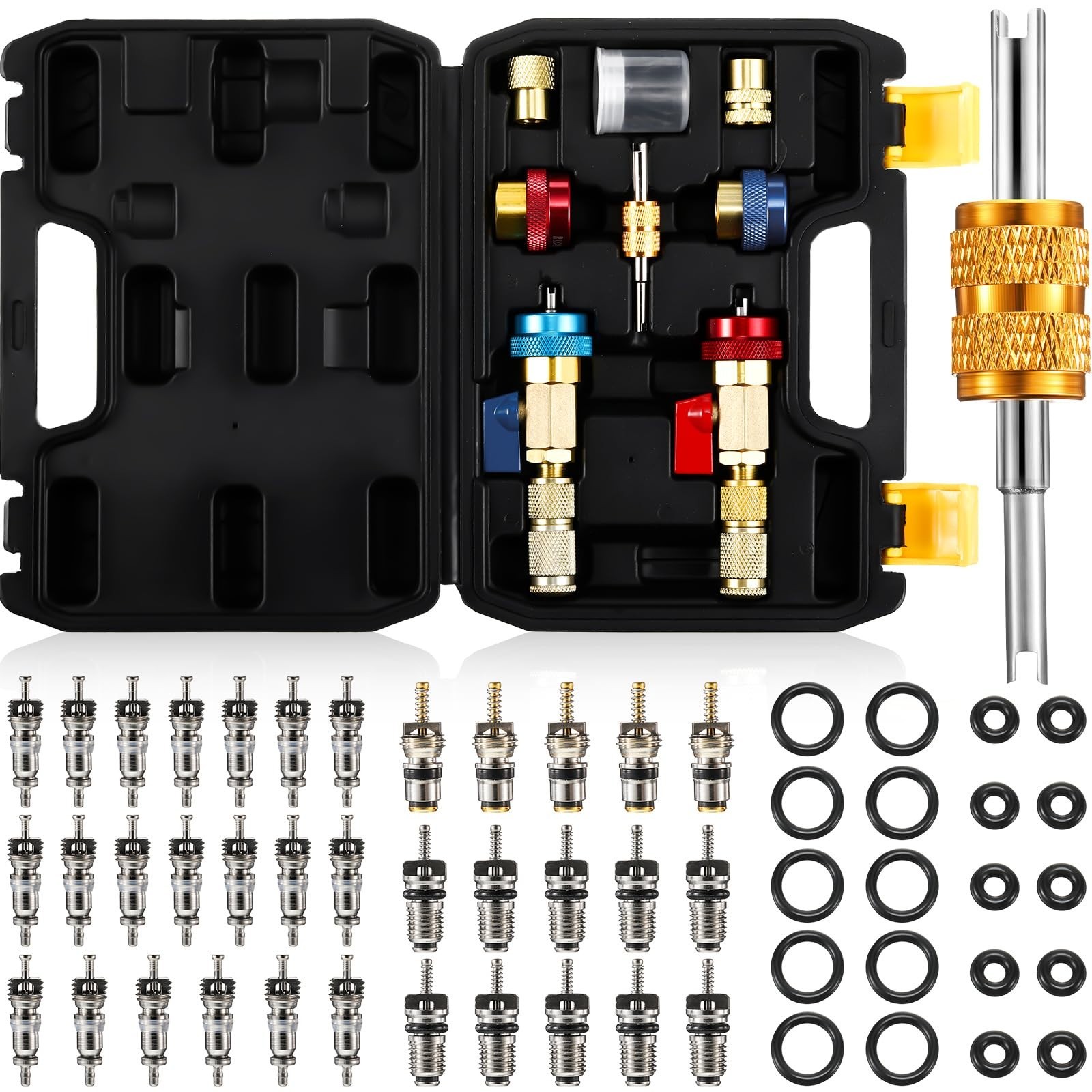 AC Refrigerant Valve Core Removal Installer Kit 3 Pc R134a R1234YF R12 R22 R410