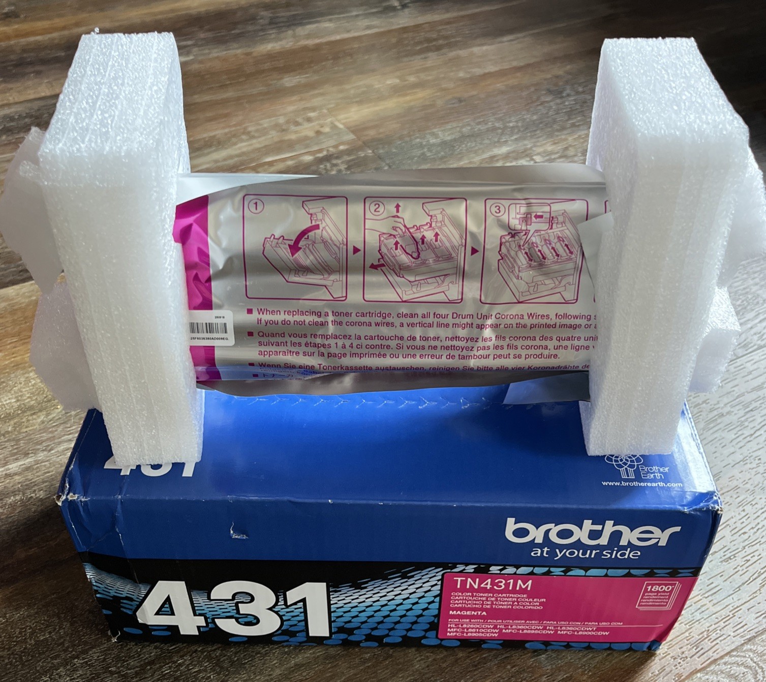 Brother OEM Genuine TN431M Magenta Toner Cartridge TN-431M Sealed