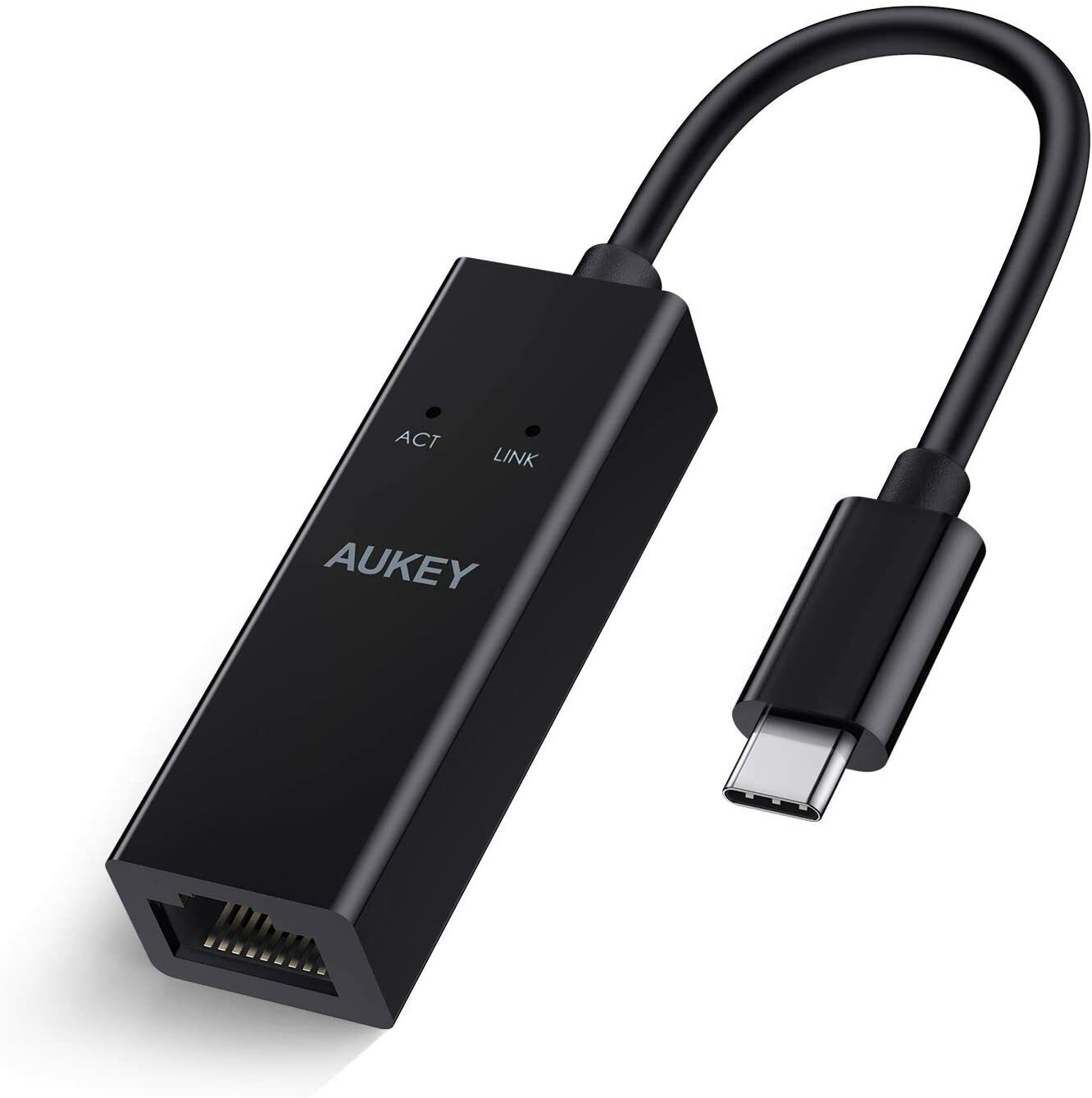 AUKEY USB-C to Ethernet Adapter, USB Type C Adapter Supporting 10/100/1000 Mbps
