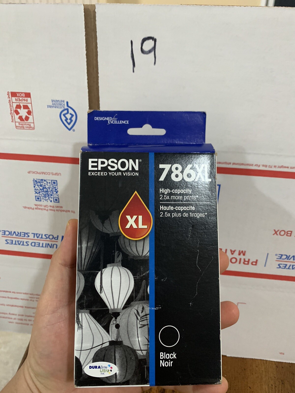 Genuine Epson 786XL Black Ink Cartridge T786XL120 Expires 07/2020 New in Box