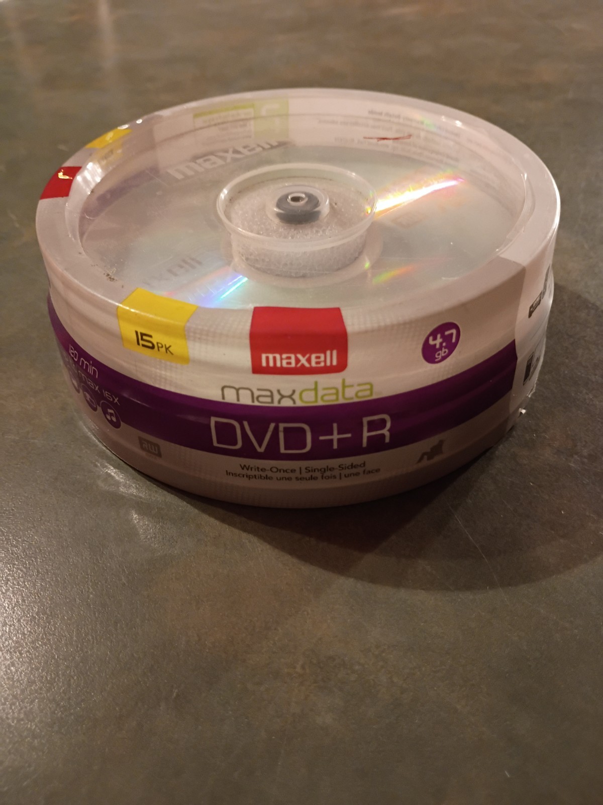 15 PK Maxell Maxdata DVD+R 4.7 GB 120 min Max/16X write Speed. Brand New
