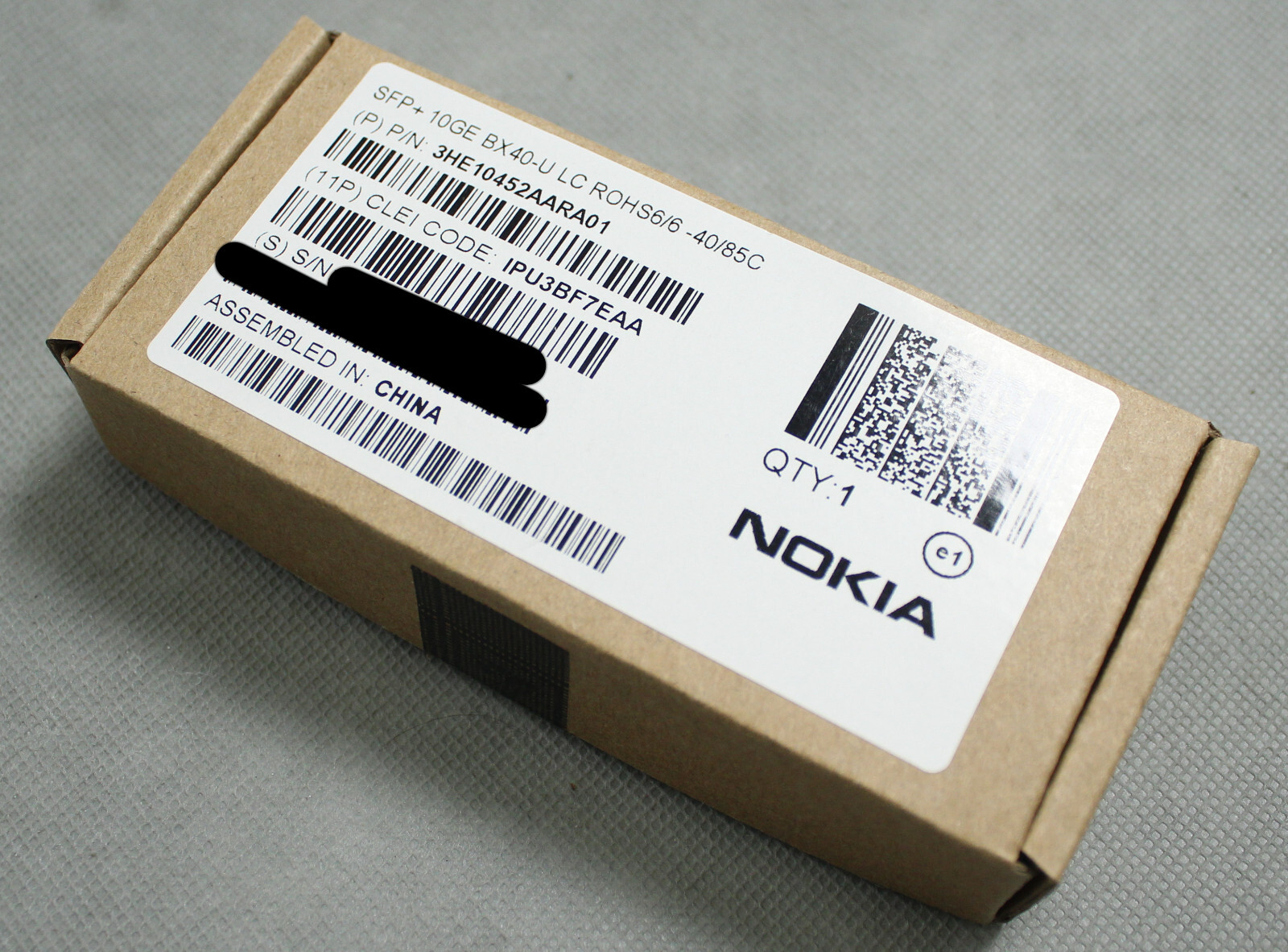 Nokia 3HE10452AARA01 IPU3BF7EAA SFP+ 10GE BX40-U LC ROHS6/6 -40/85C Transceiver