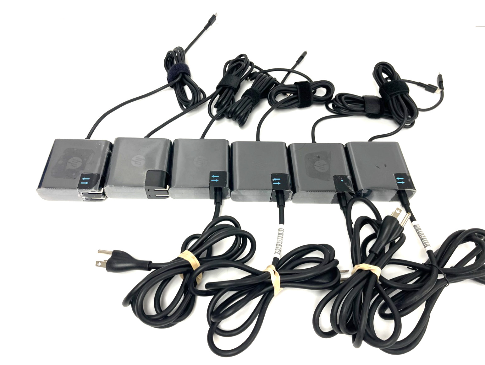Lot of 6 Genuine HP 65W USB-C AC Power Adapter Charger TPN-AA03 TPN-CA06