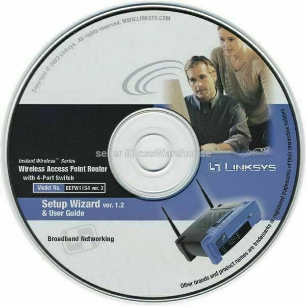 Linksys Wireless Access Point Broadband Router BEFW11S4 ver. 2 Setup 1.2 User CD