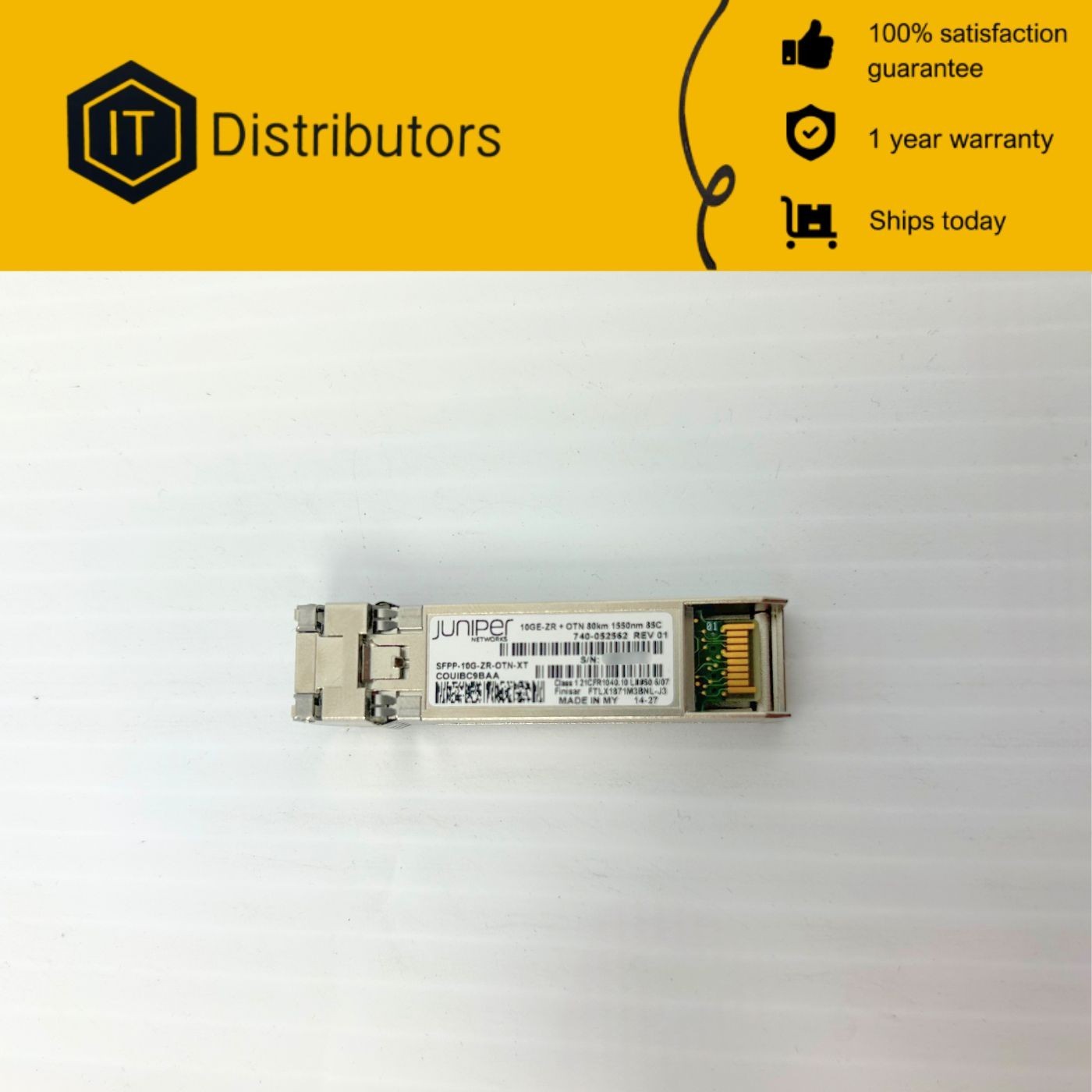 Juniper SFPP-10G-ZR-OTN-XT / 1 Year Warranty / Ships Today