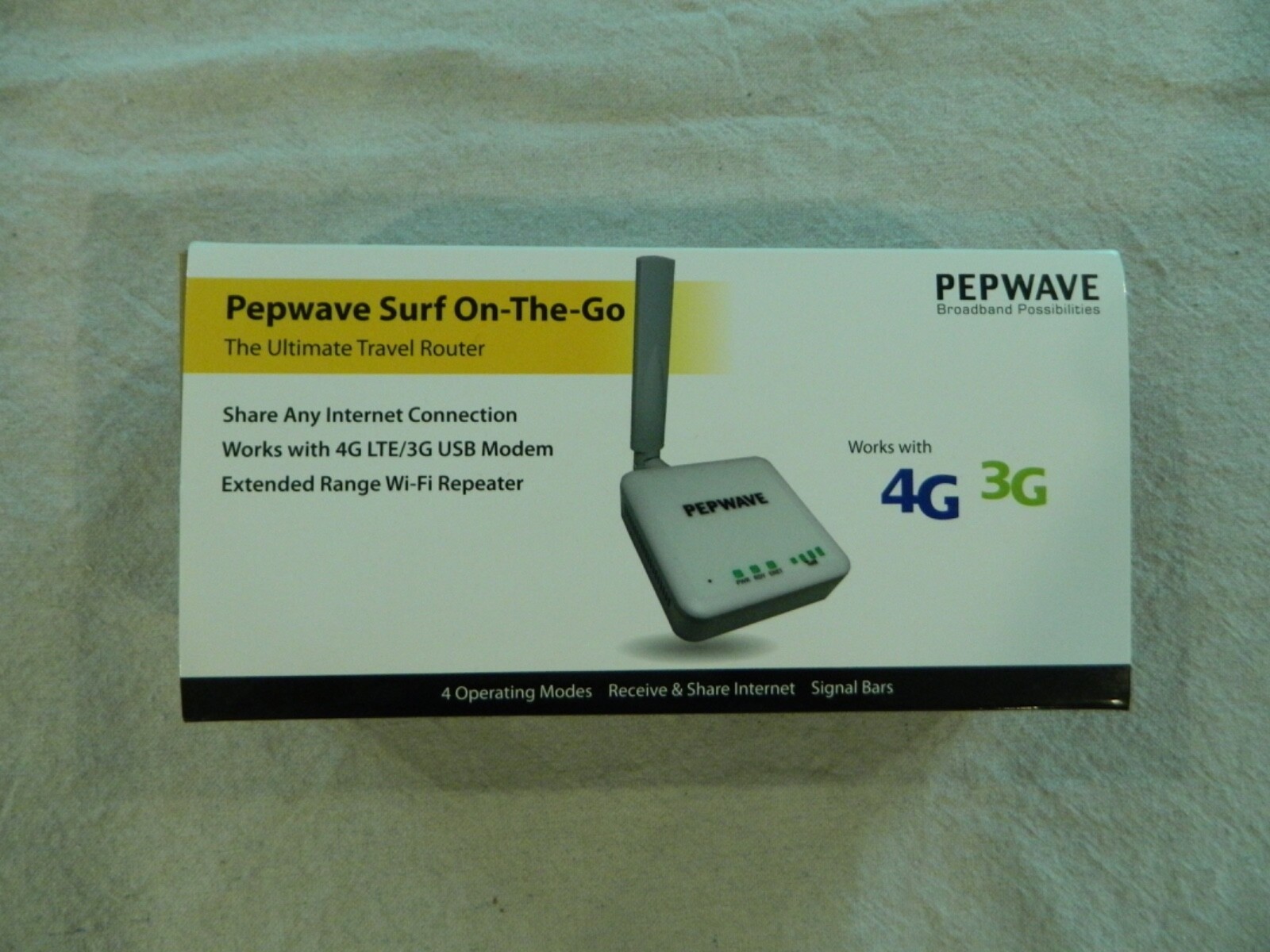 Peplink Pepwave Surf On-The-Go Wi-Fi Router/Repeater/Adapter for 4G