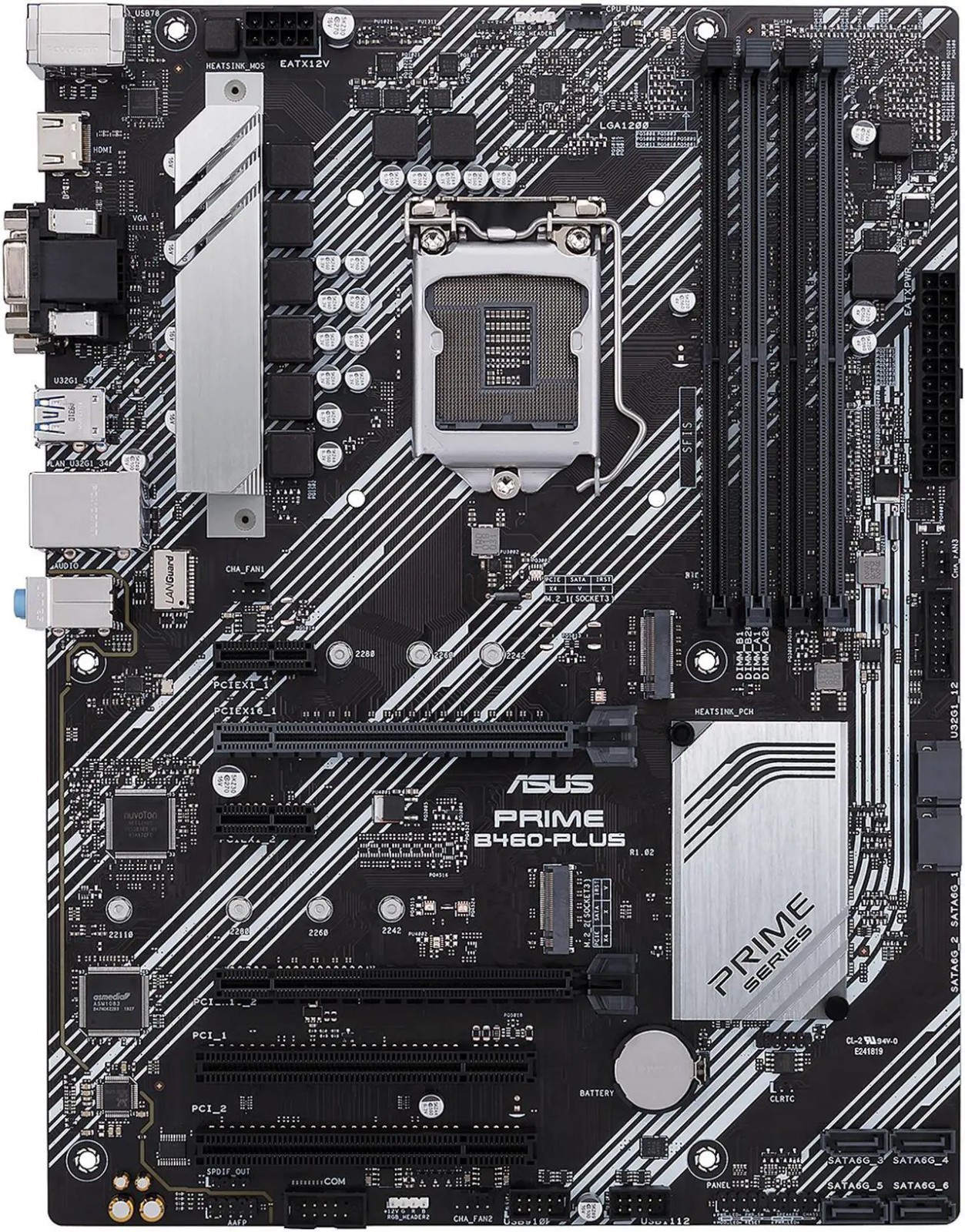 ASUS PRIME B460-PLUS Motherboard LGA 1200 10Th Intel B460 DDR4 ATX Tested