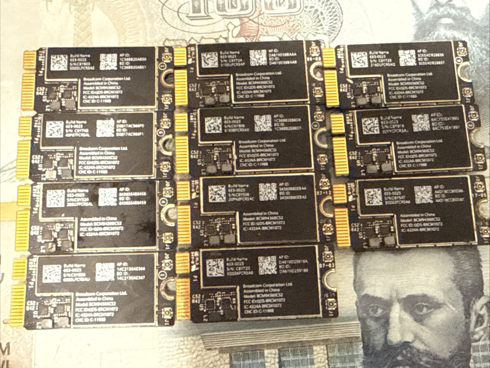 Lot of 11x MacBook Air A1466 A1465 WiFi BT Air Port Card BCM94360CS2 653-0023