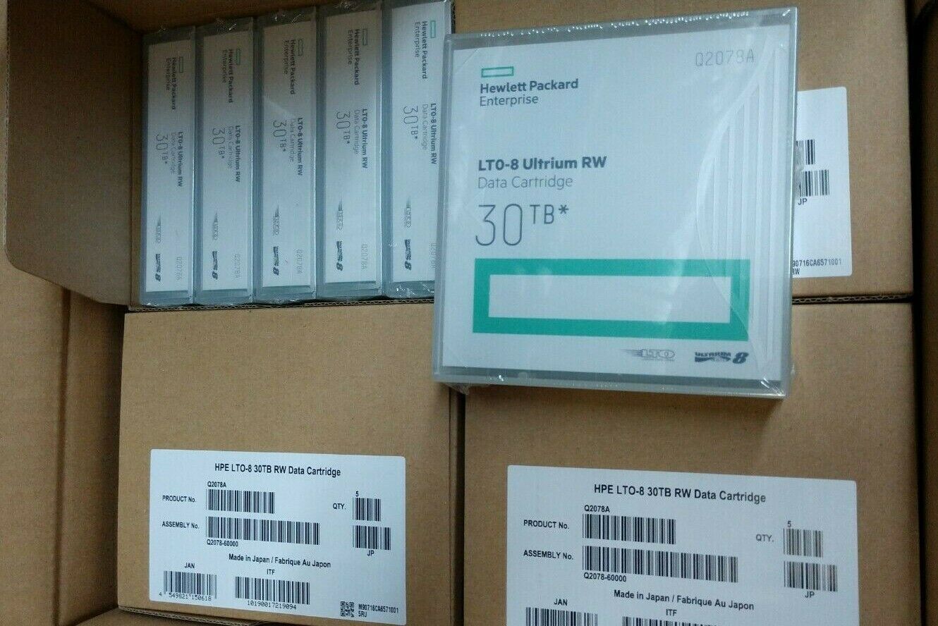 HPE LTO-8 Backup tape ( Non-Custom Labeled with Cases) - Q2078AN