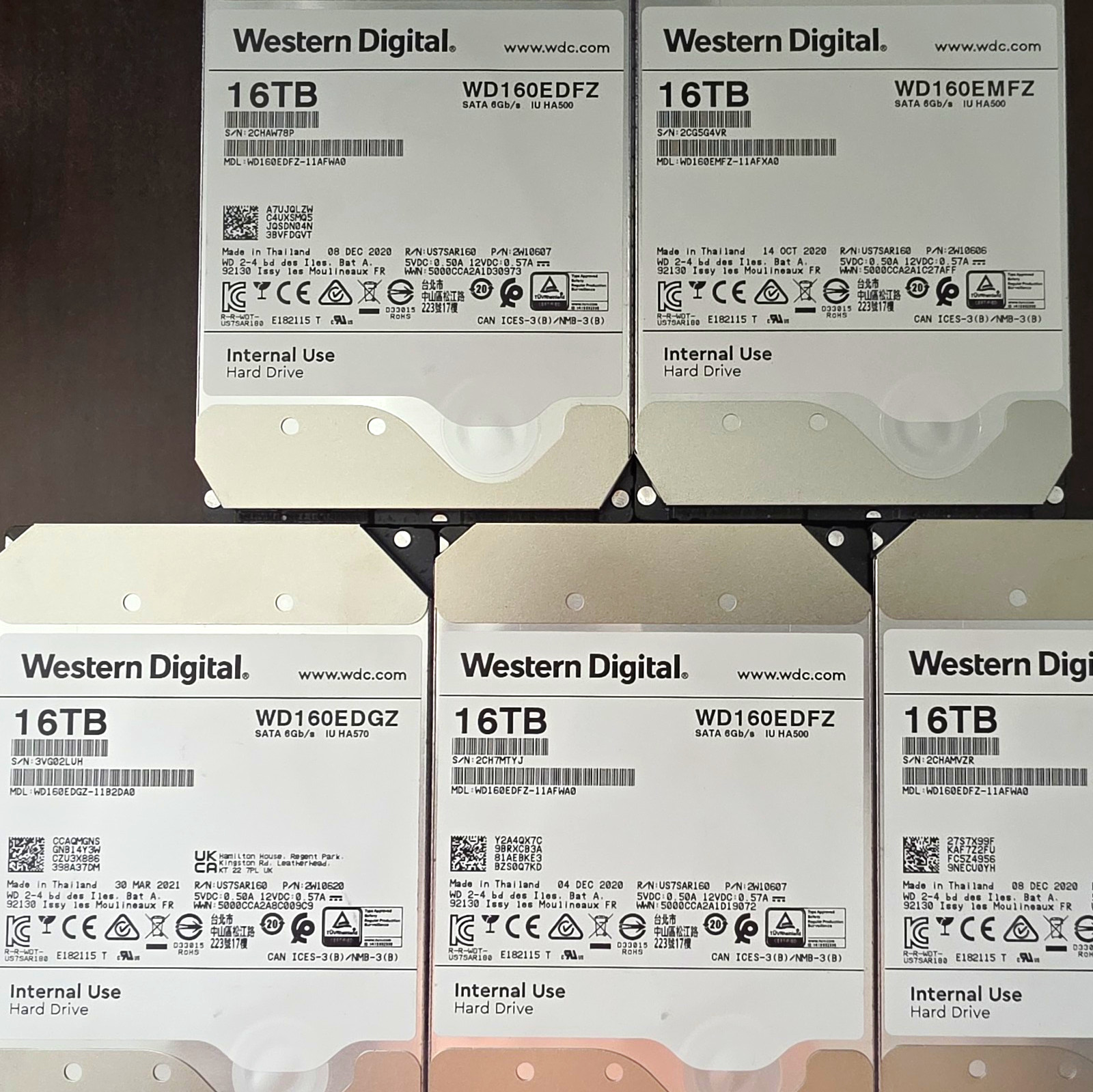 Western Digital Ultrastar WD160EDGZ 16TB 3.5 SATA III 7200RPM 256MB HDD