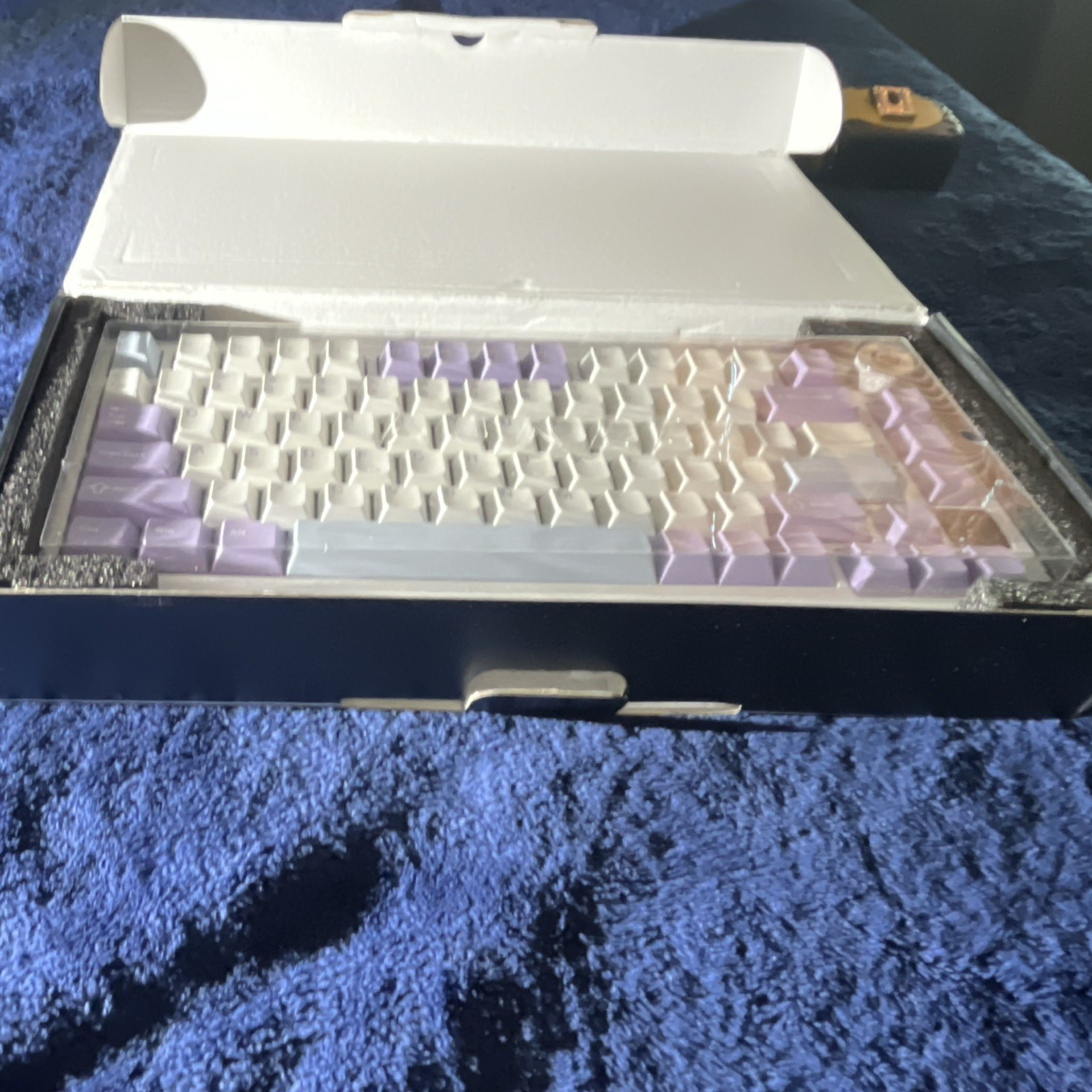 Ajazz AK820 Pro Mechanical Keyboard Bluetooth Illuminated White/Purple QWERTY