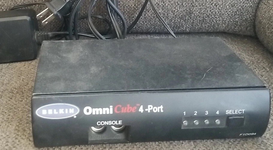 Vintage Belkin Omni Cube F1D094 Black 4-Port TESTED 1/1 on Ebay