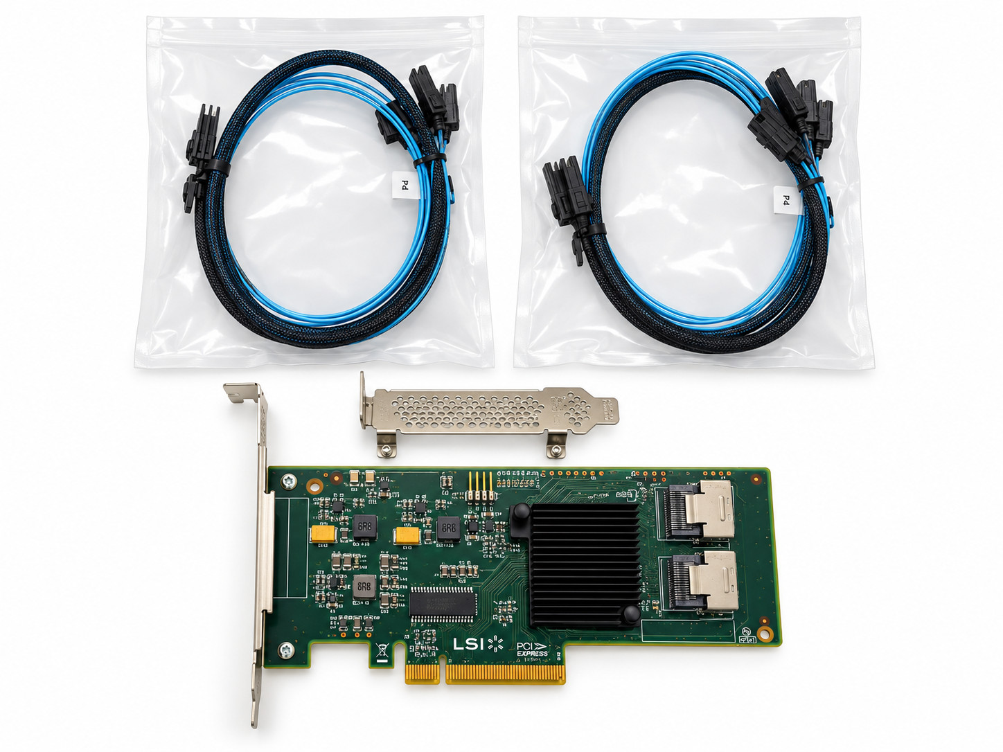 LSI SAS9211-8i HBA P20 IT Mode 6Gb/s + 2x SFF-8087 SATA Cables TrueNAS ZFS