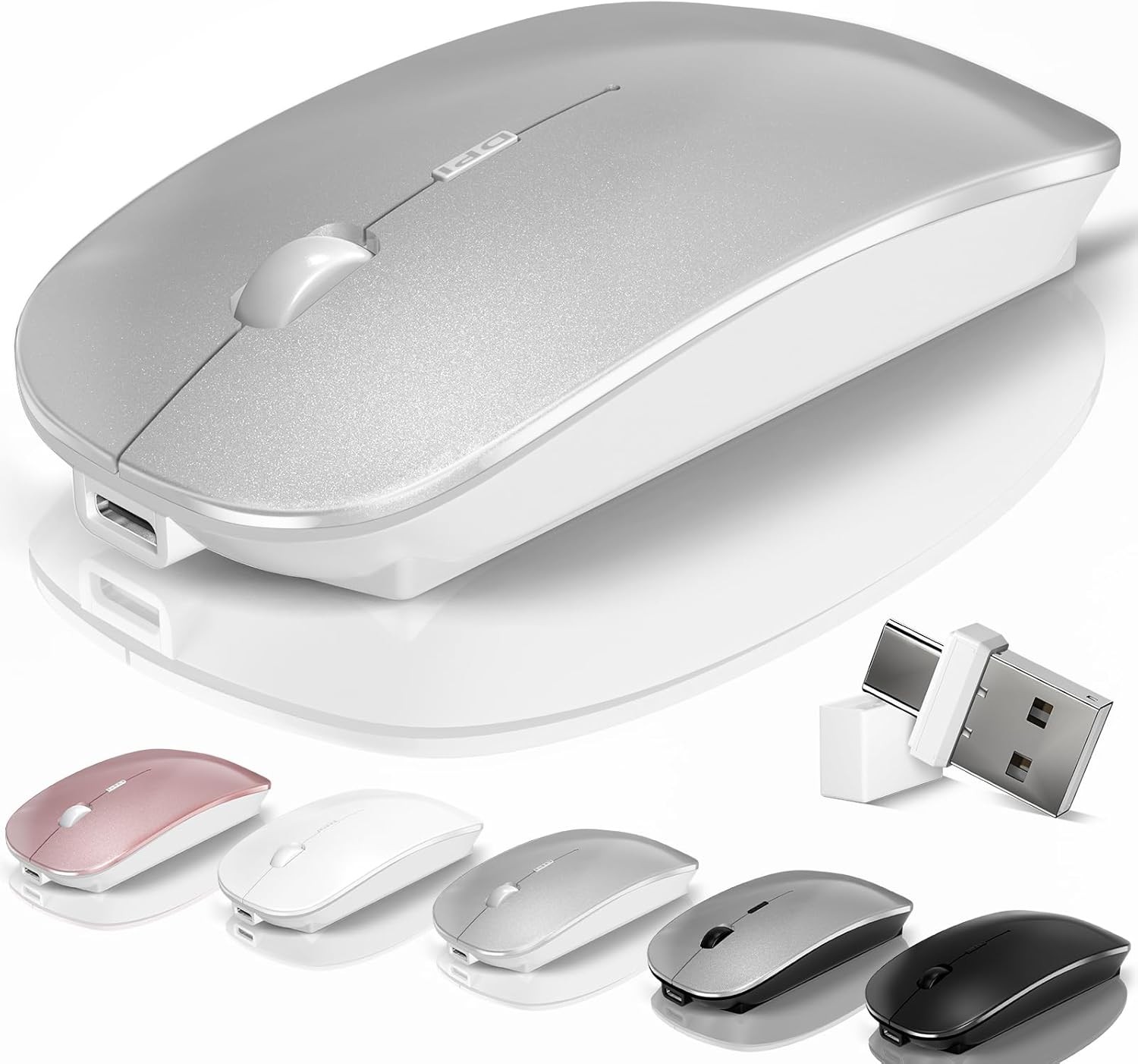 Mouse for Laptop Wireless Bluetooth - MacBook Air Mac Pro PC iPad Optical Rechar