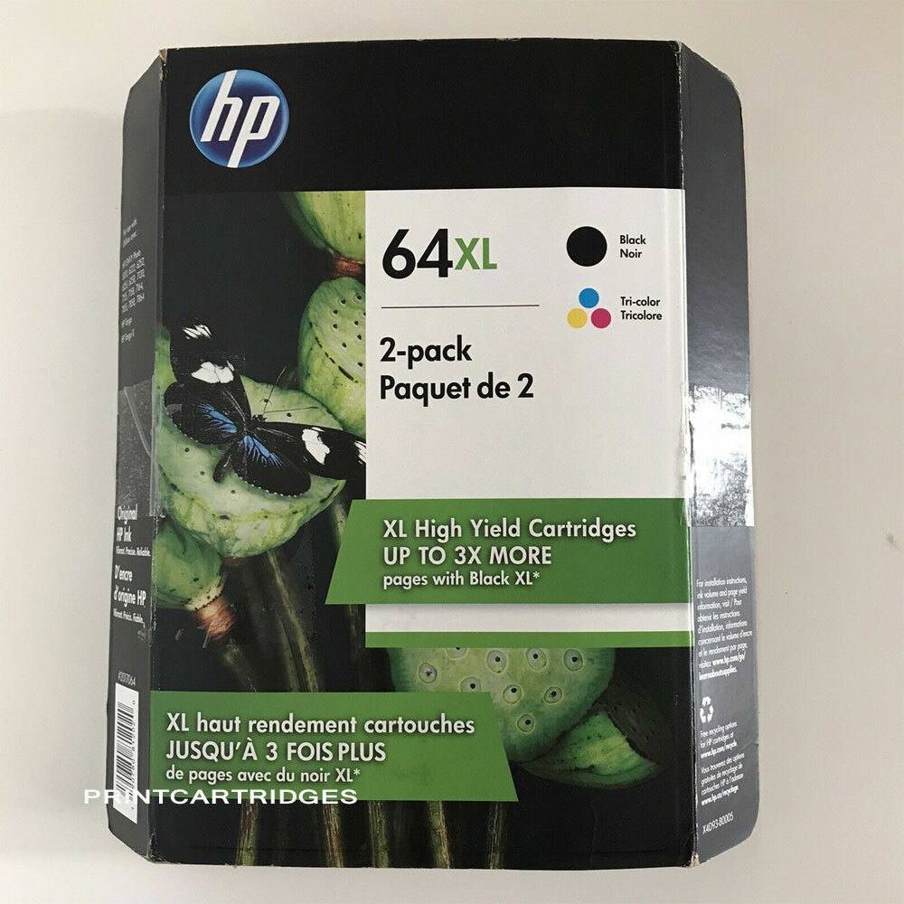 HP 64XL Combo Ink Cartridges 64XL Black 64XL Color NEW GENUINE