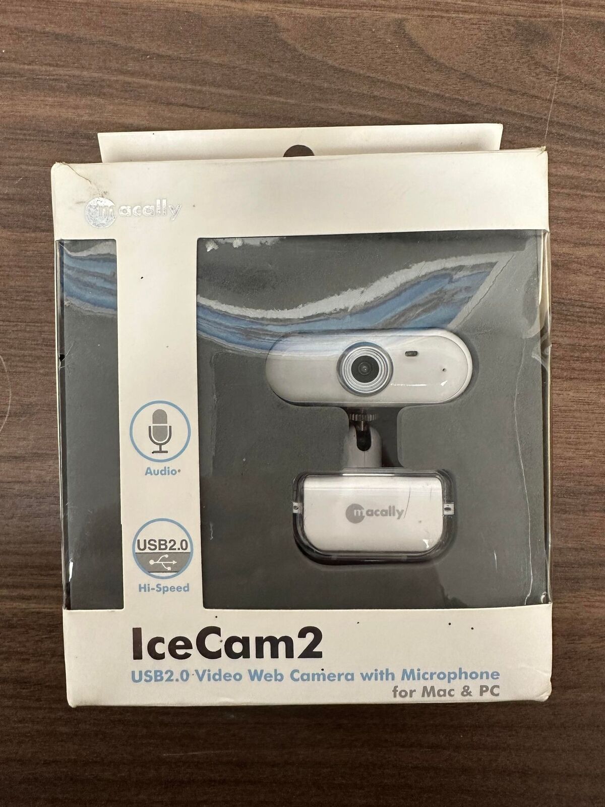 Macally ICECAM2 USB 2.0 Video Web Camera with Built-in Microphone (White)