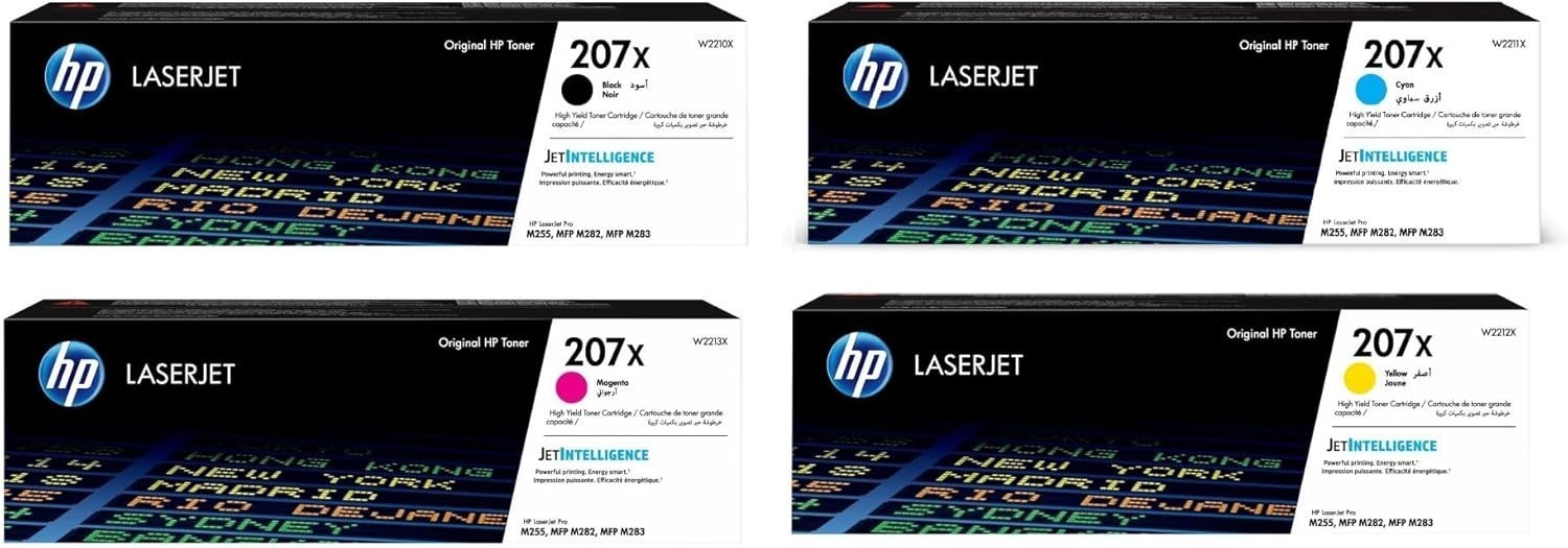 HP 207X Toner Cartridge 4 Colour Set Genuine  (W2210X-W2211X-W2212X-W2213X)
