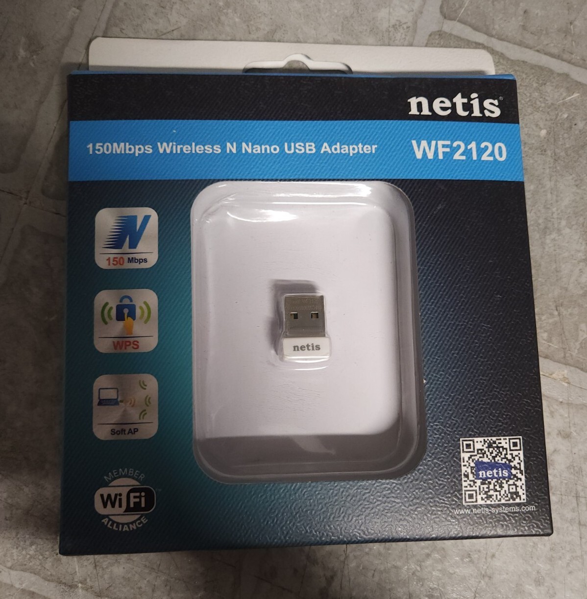 OPEN BOX NETIS WF2120 150Mbps Wireless N Nano USB Adapter 