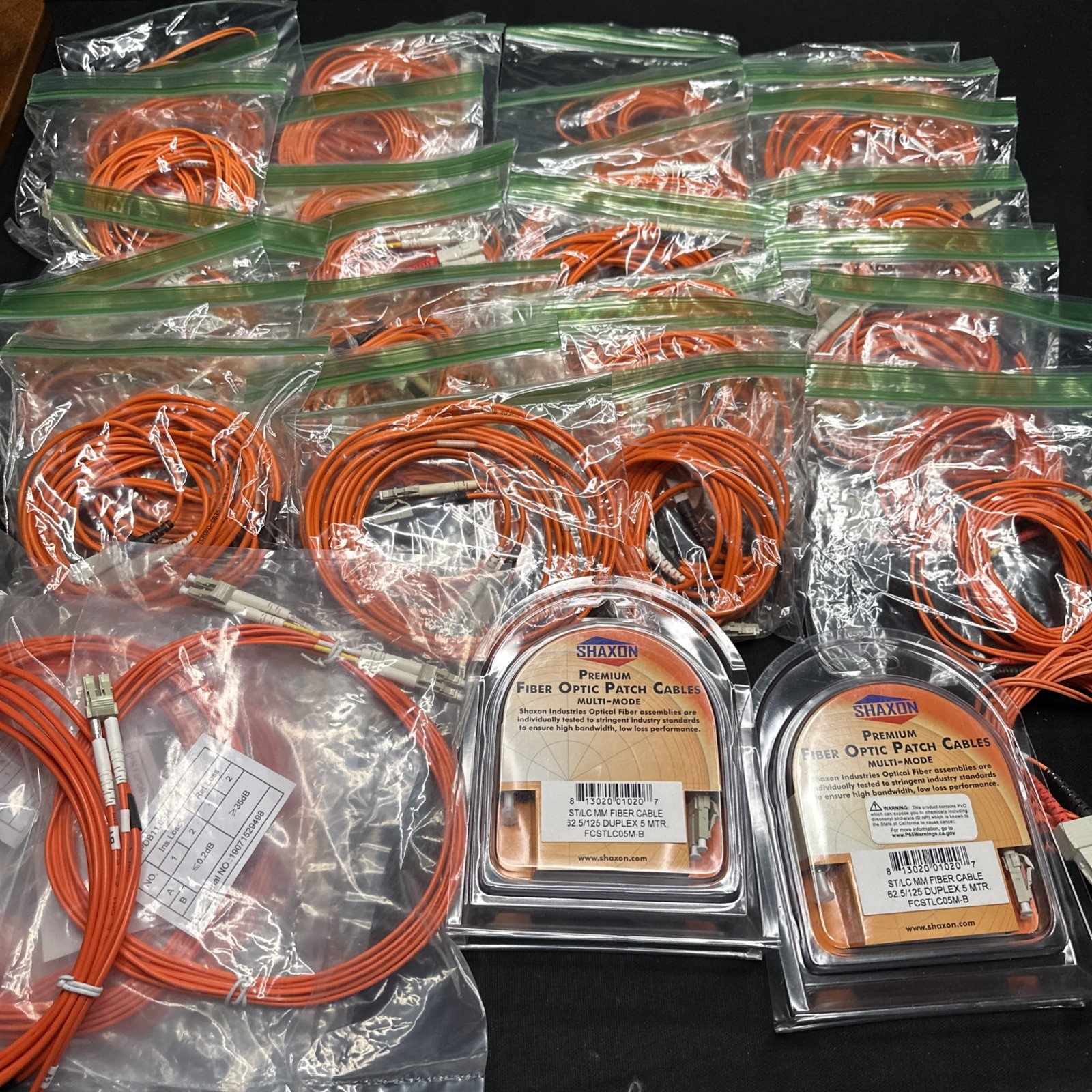 Leviton Fiber Optic Multi-Mode Duplex Patch Cable Coro Lot Of 38 Pieces