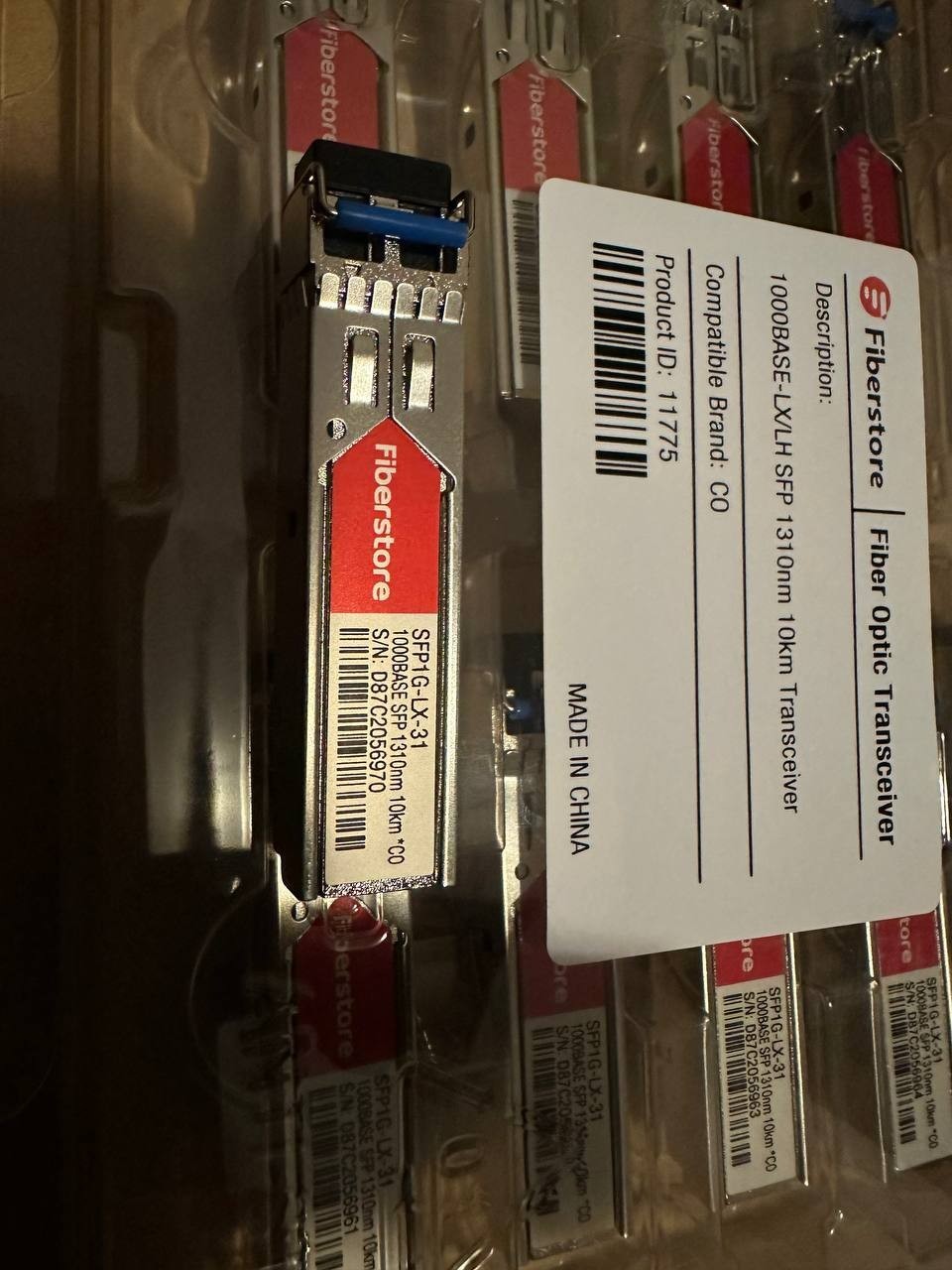 Fiberstore 1000BASE-LX/LH SFP Transceiver 1310nm 10km – OEM Compatible