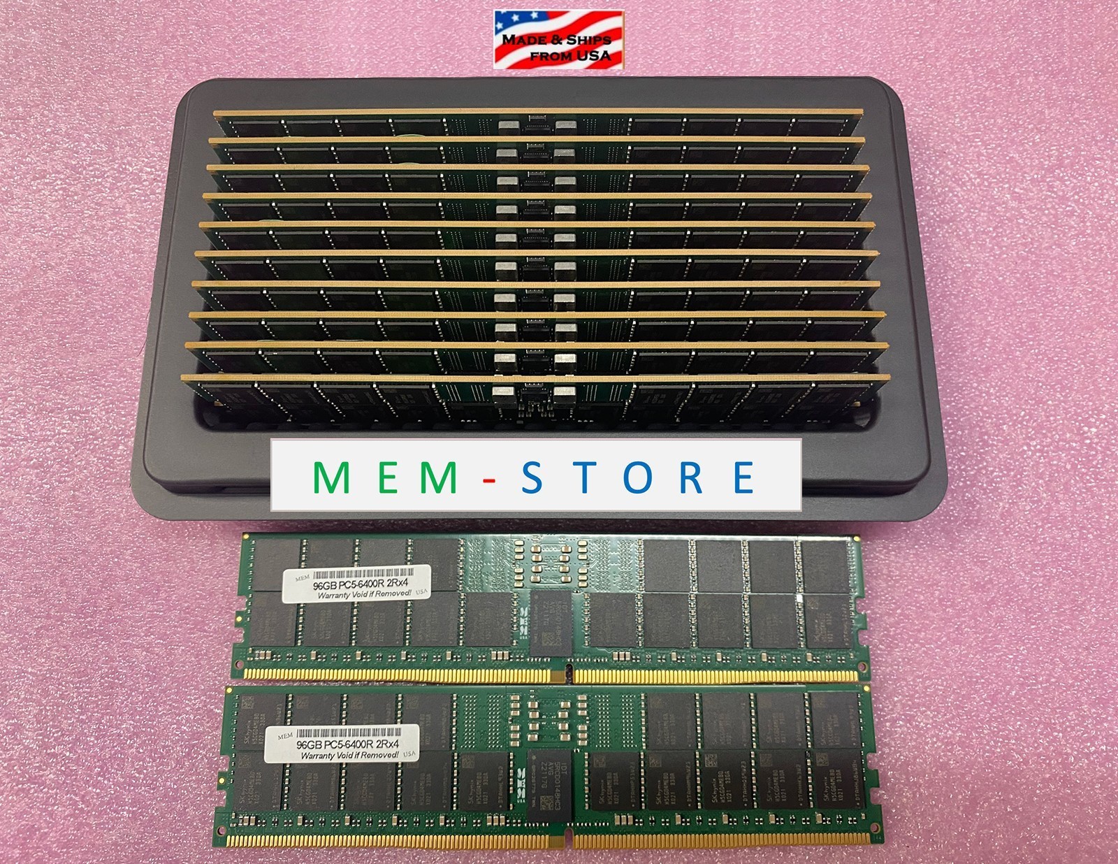 576GB 6x 96GB DDR5 EC8 RDIMM 6400 RAM w/ GIGABYTE MZ73-LM2 AMD EPYC 9005/9004