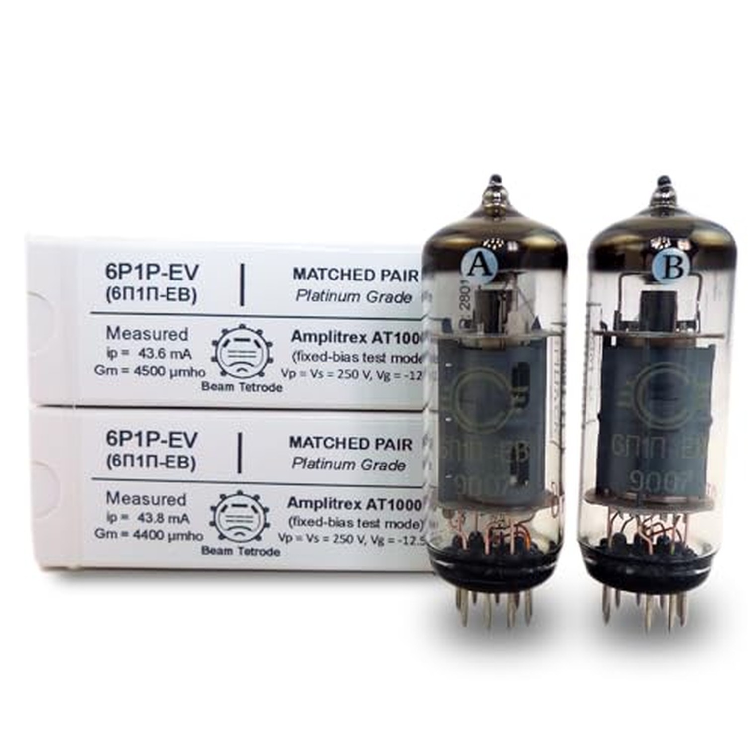 6P1P-EV (6П1П-ЕВ) NOS Tested-Matched Pair - Upgrade for